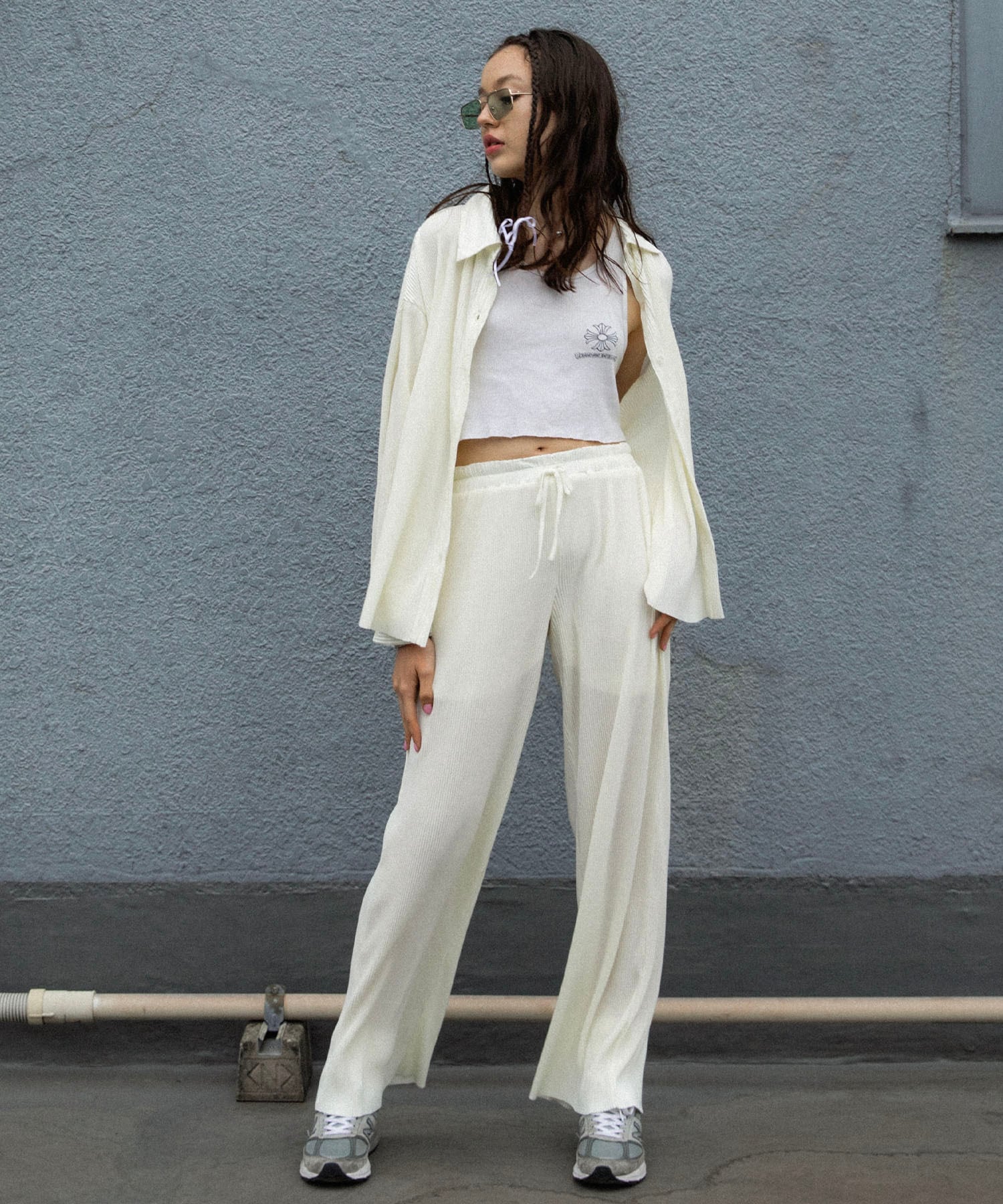 リラクシープリーツシャツ