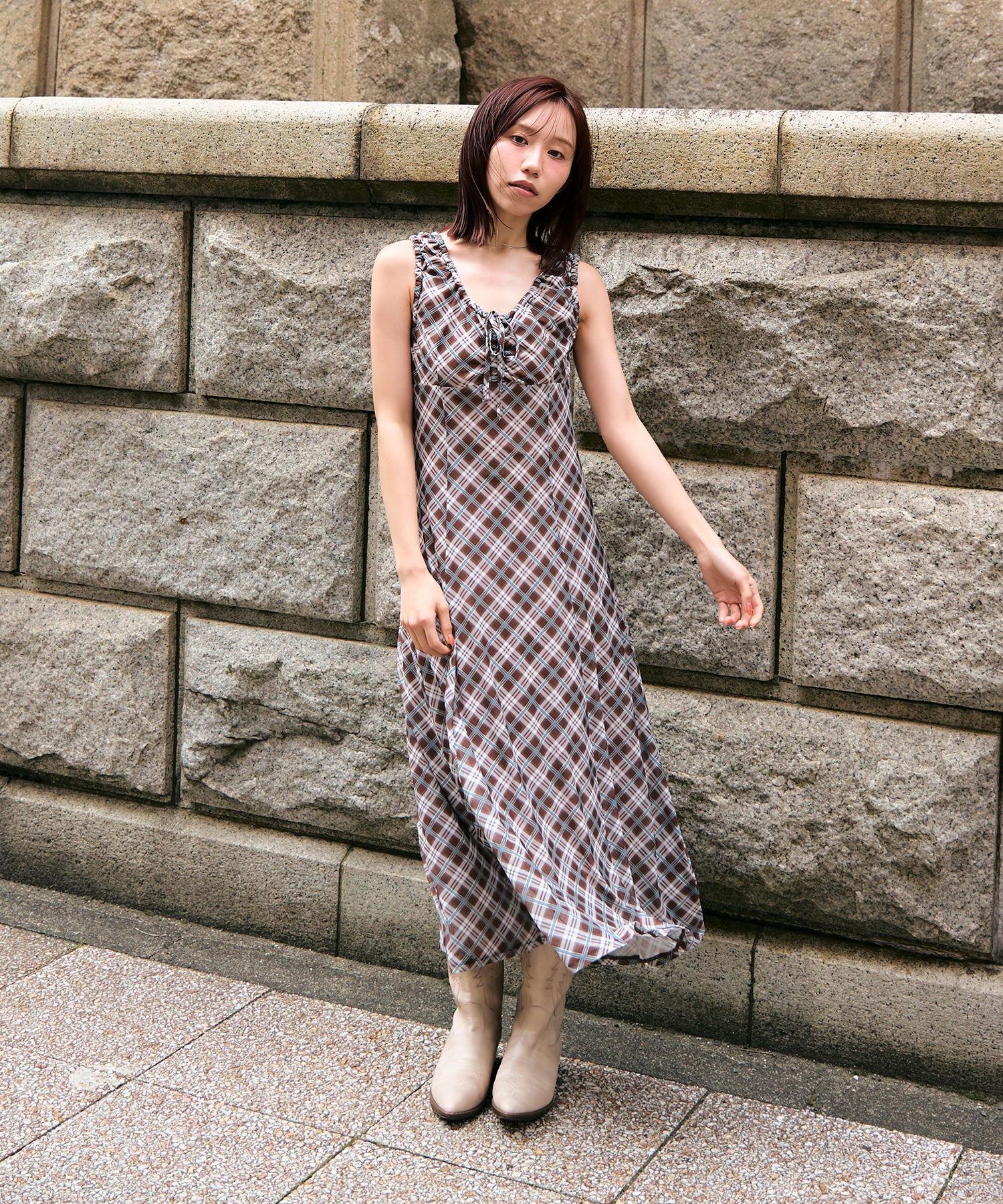 miyu:155cm/COLOR:BROWN/SIZE:S