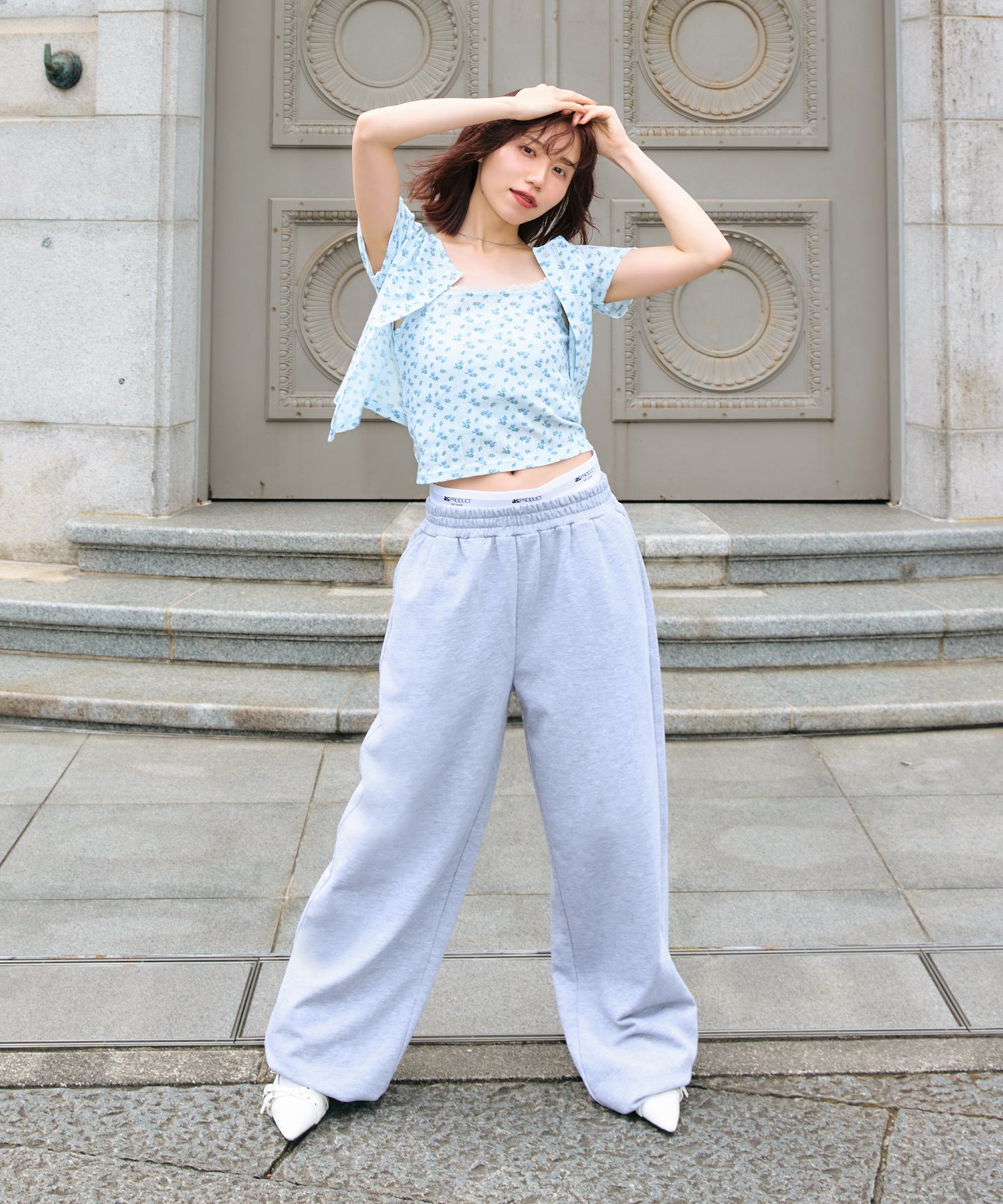 miyu:155cm/COLOR:LIGHT BLUE/SIZE:F