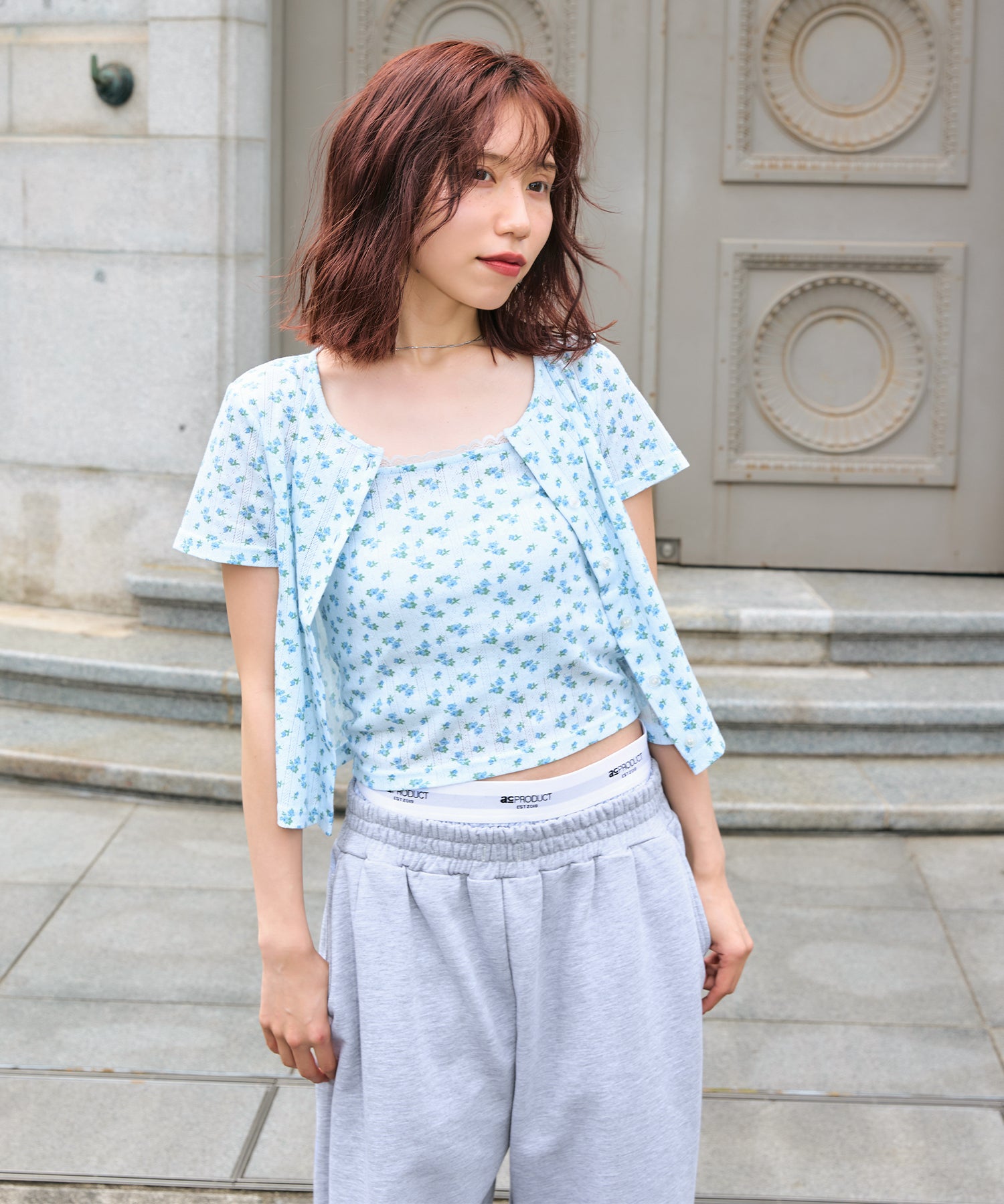 miyu:155cm/COLOR:LIGHT BLUE/SIZE:F