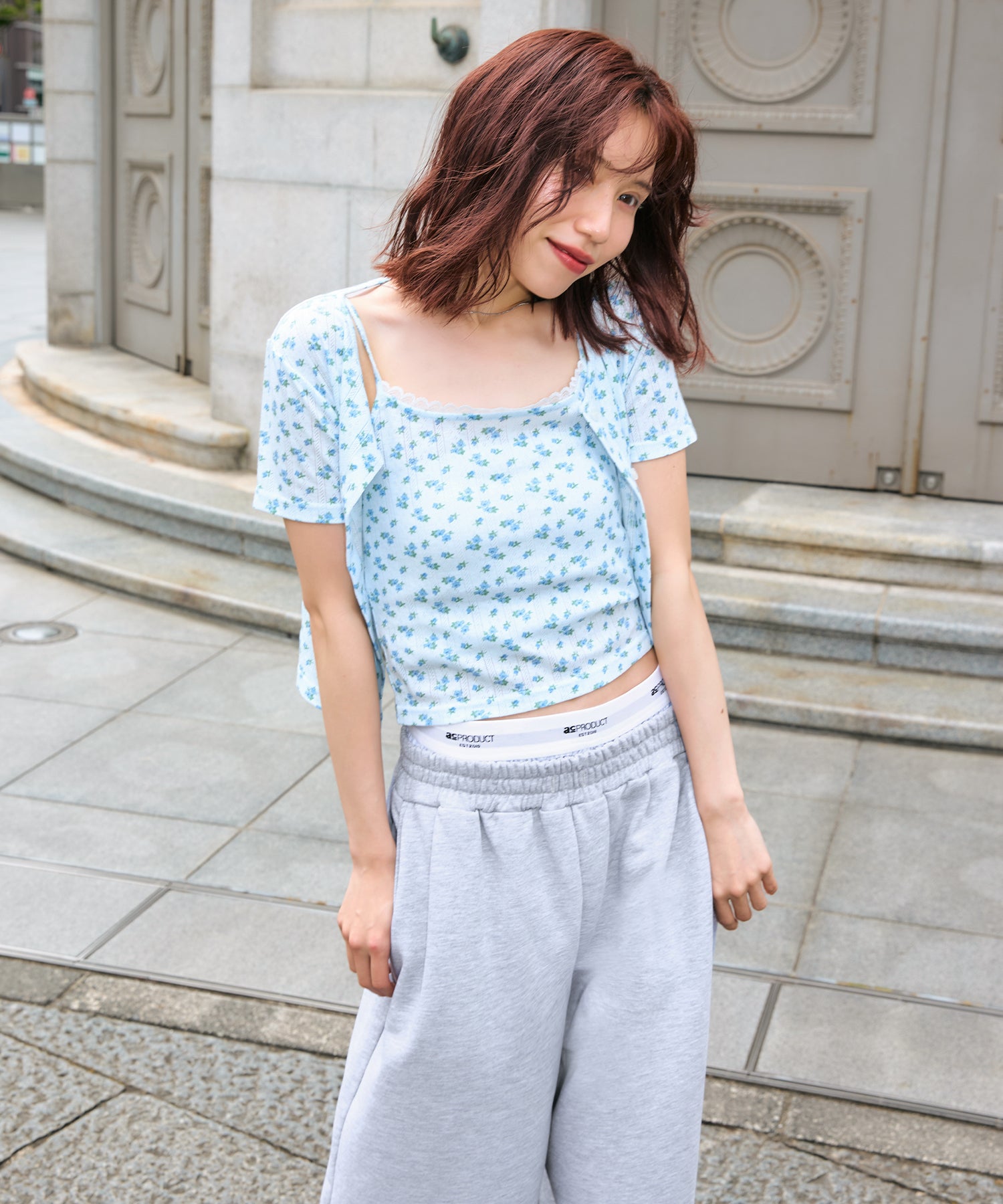 miyu:155cm/COLOR:LIGHT BLUE/SIZE:F