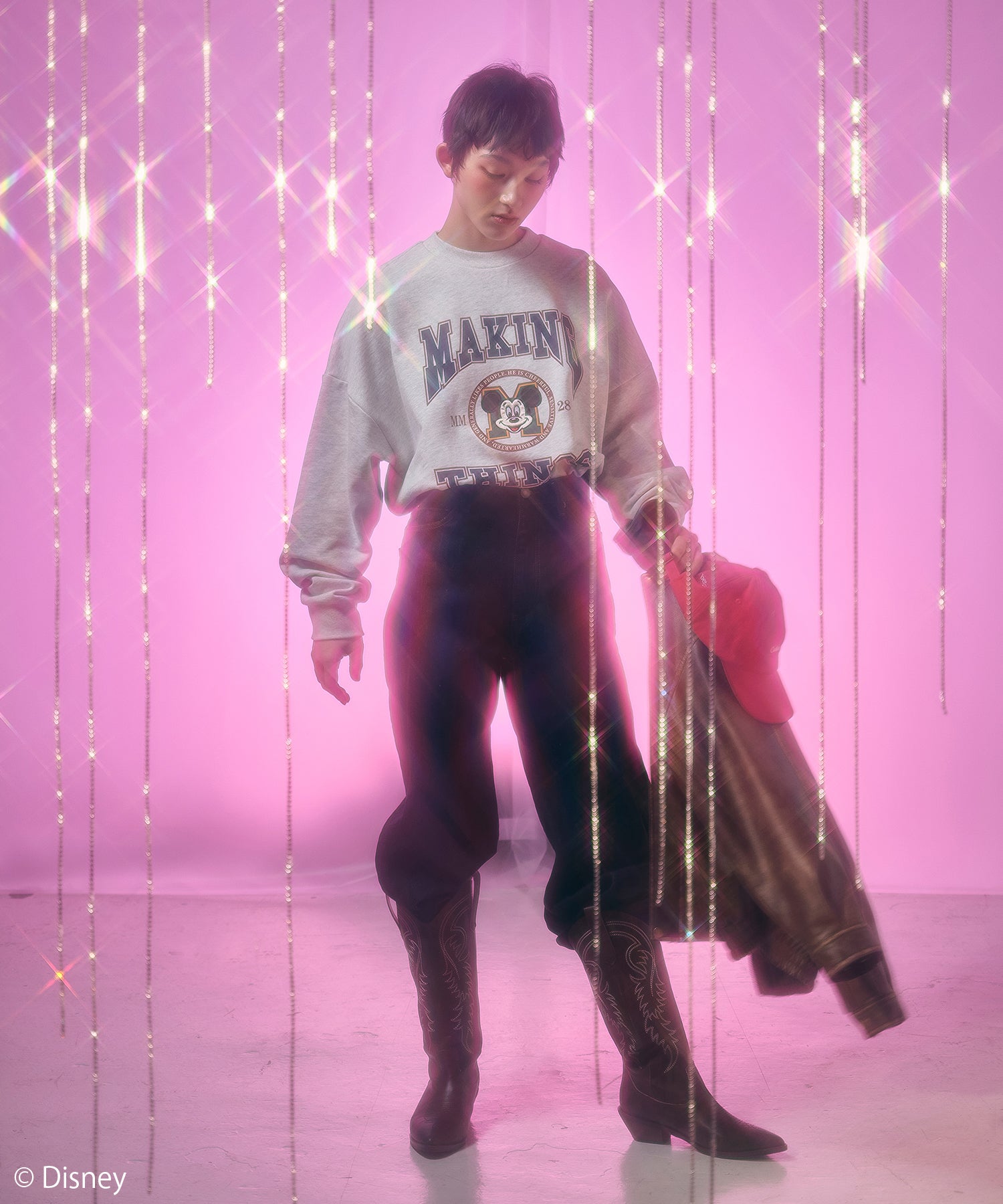 MODEL:166cm/COLOR:WHITE/SIZE:F