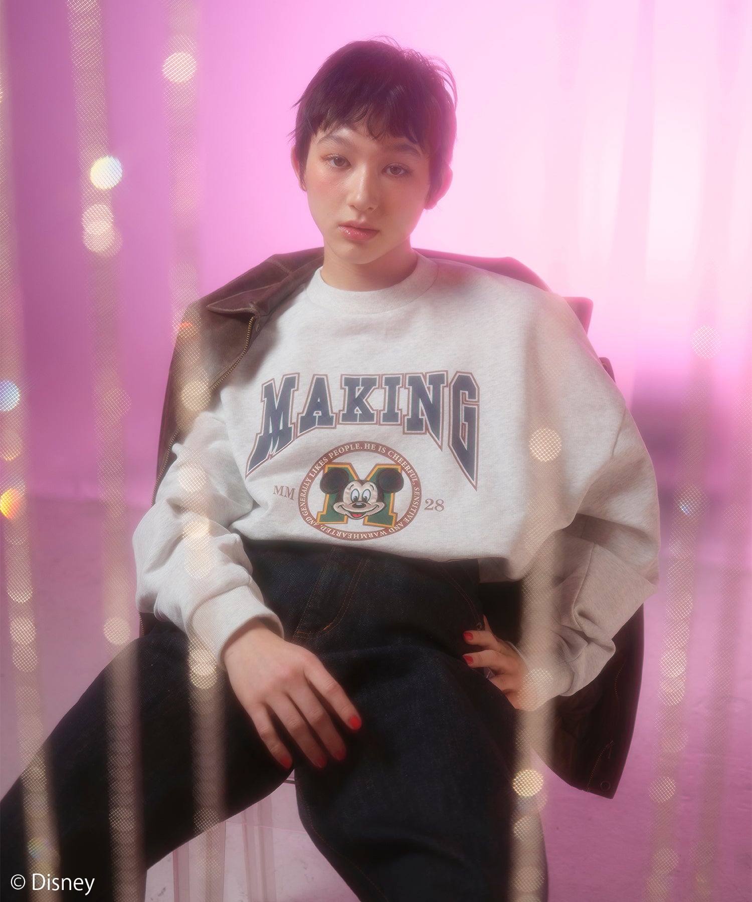 MODEL:166cm/COLOR:WHITE/SIZE:F