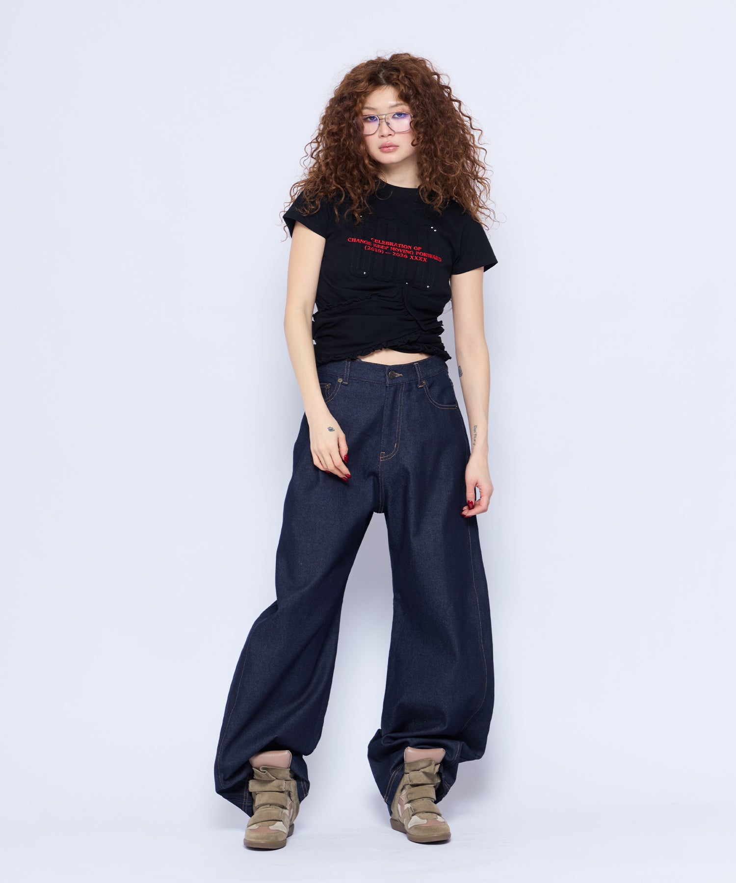 MODEL:160cm/COLOR:D/BLU/SIZE:M