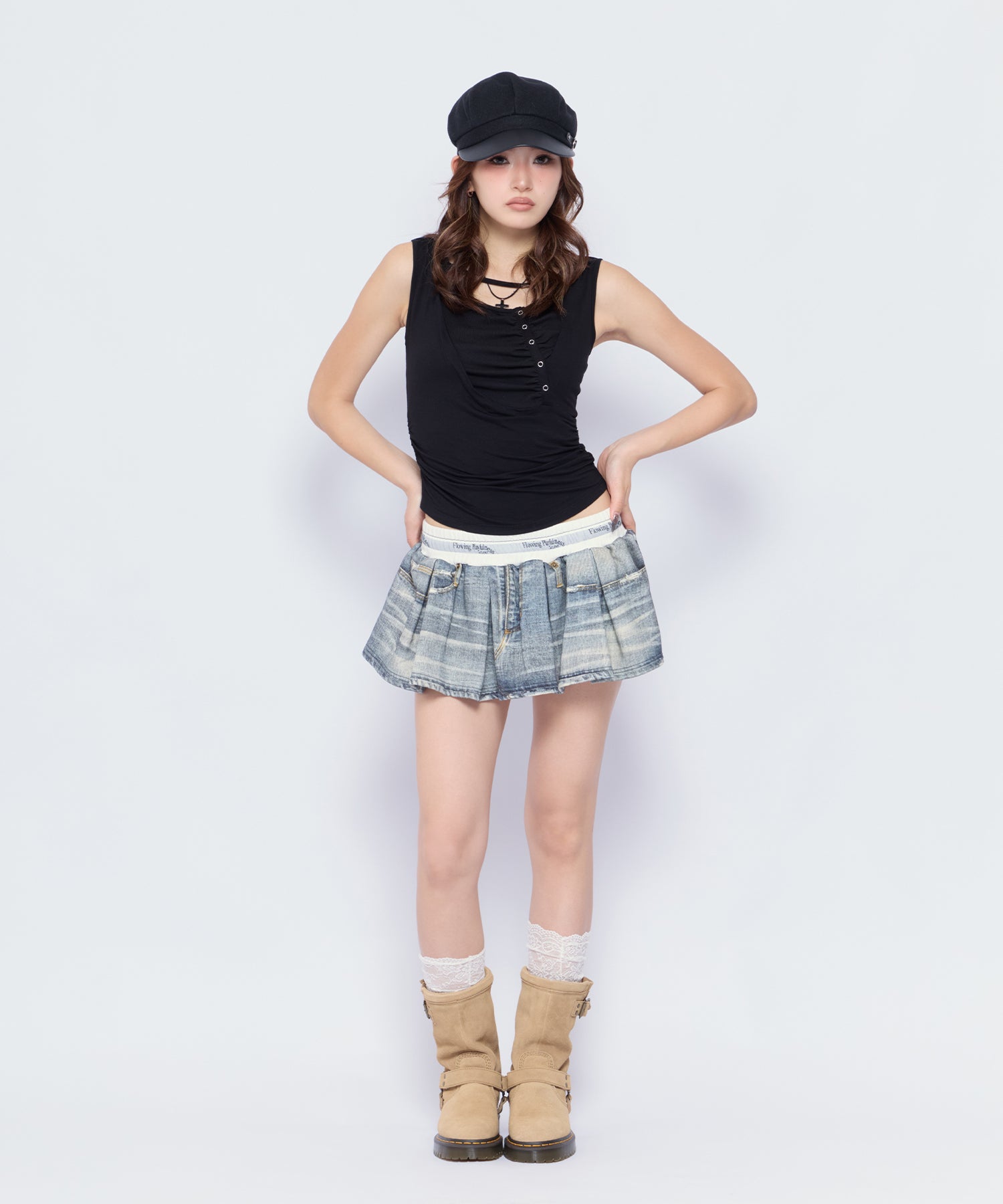MODEL:170cm/COLOR:BLK/SIZE:F