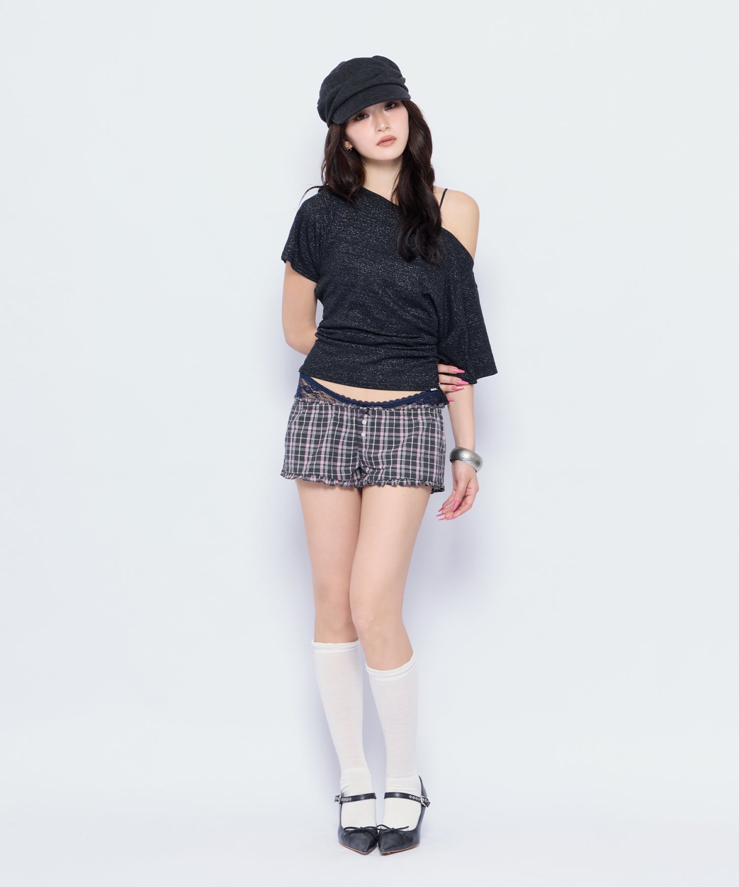 MODEL:170cm/COLOR:BLK/SIZE:F
