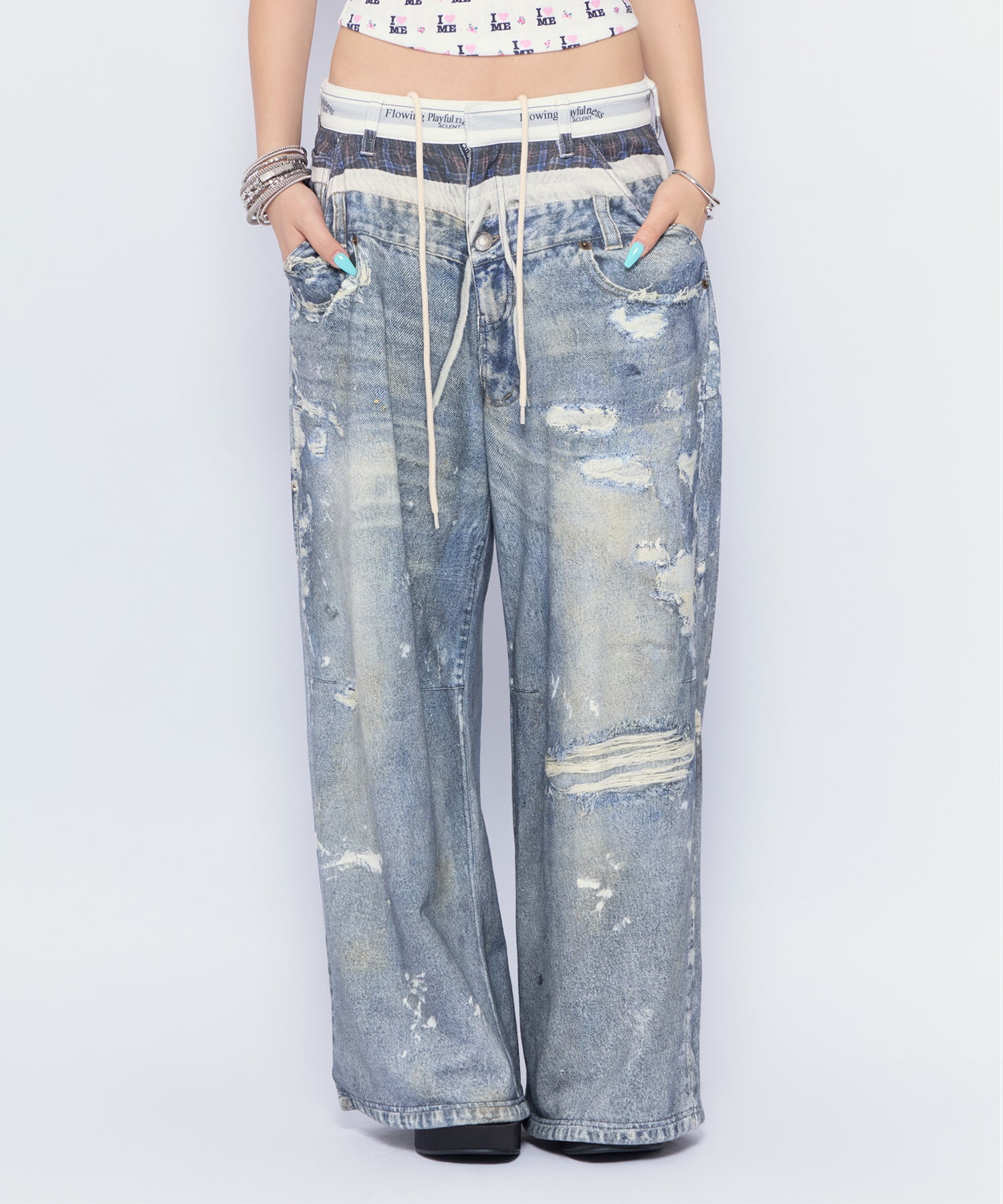 MODEL:170cm/COLOR:BLU/SIZE:F