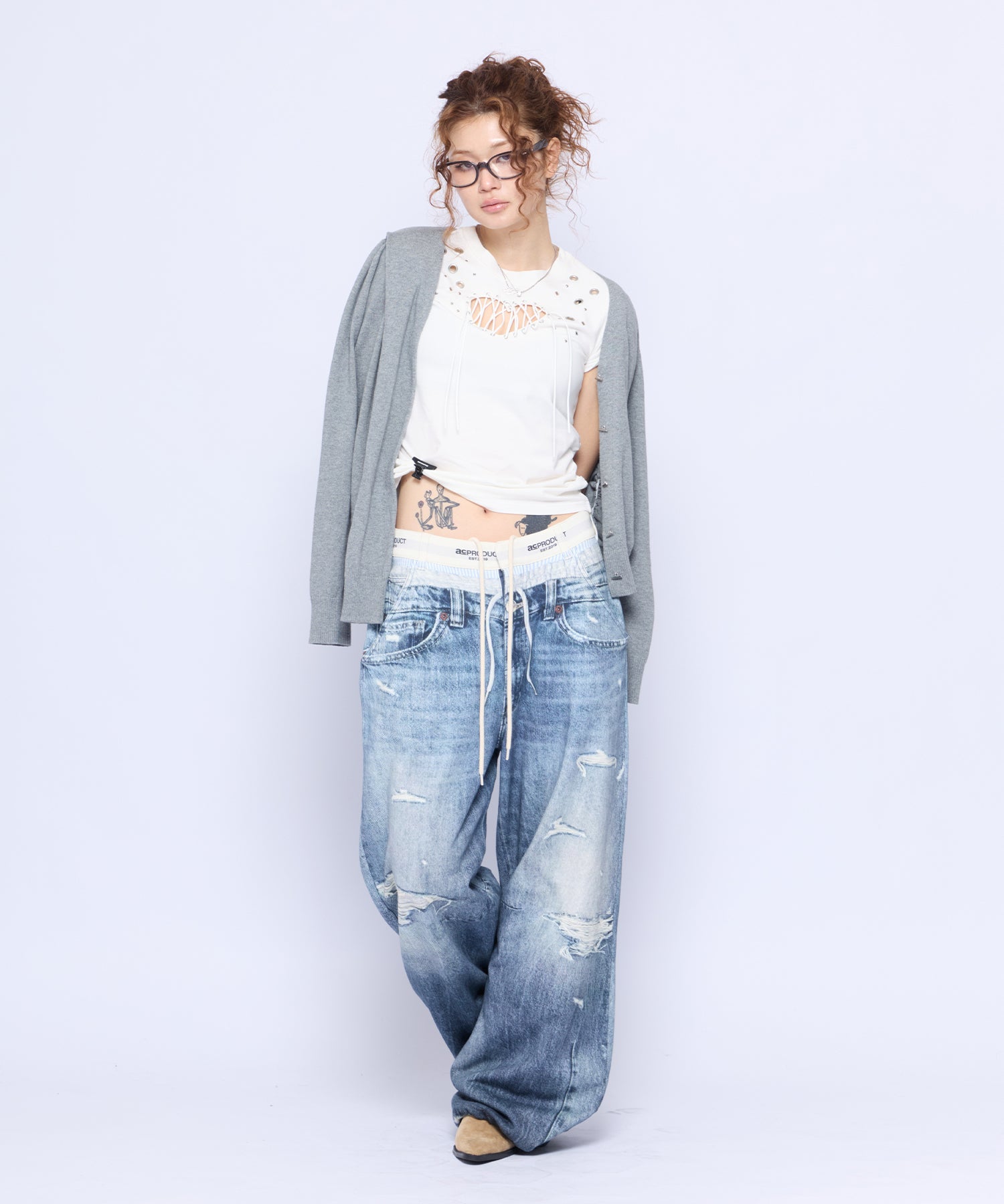 MODEL:168cm/COLOR:WHT/SIZE:F