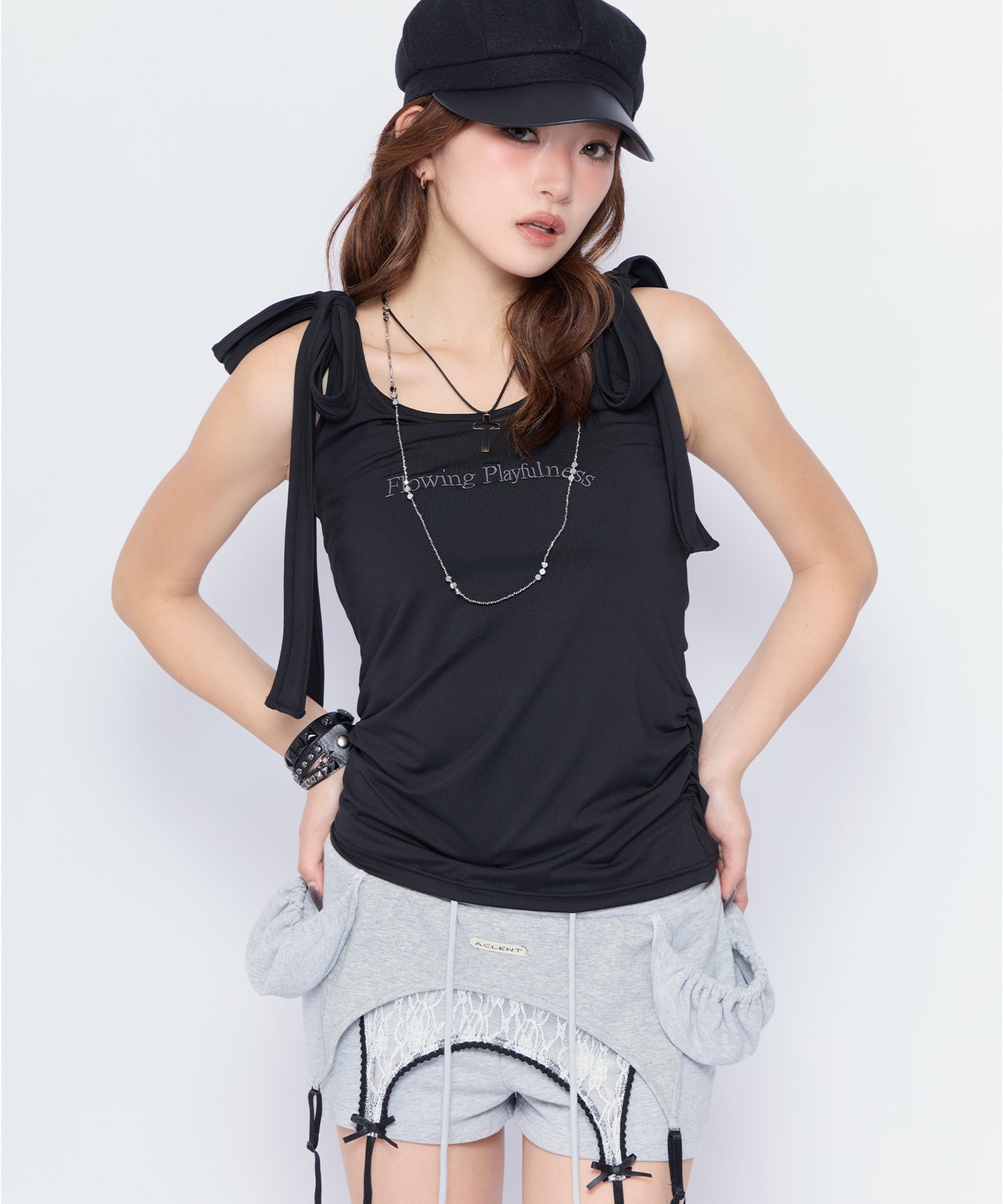 MODEL:170cm/COLOR:BLK/SIZE:F