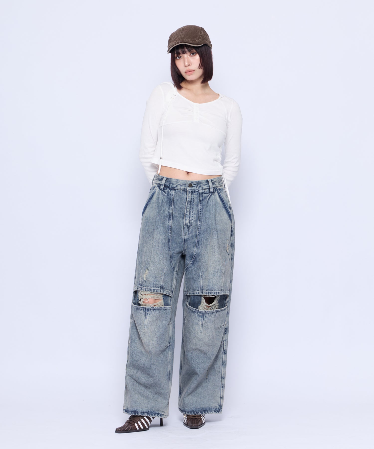 MODEL:165cm/COLOR:BLU/SIZE:F