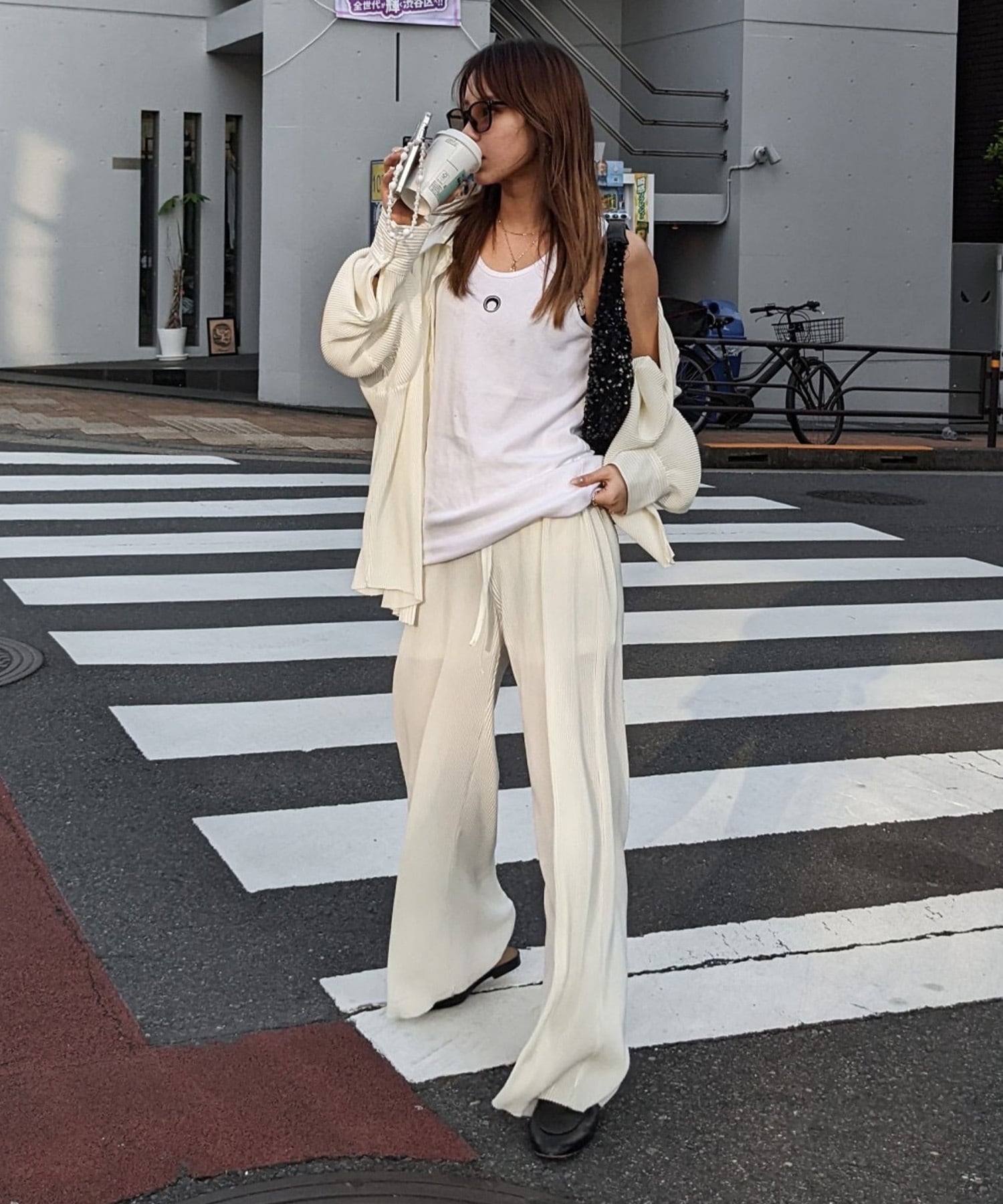 リラクシープリーツシャツ