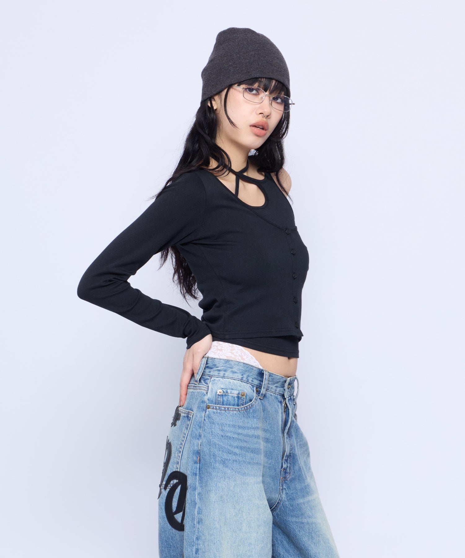 MODEL:172cm/COLOR:BLK/SIZE:F