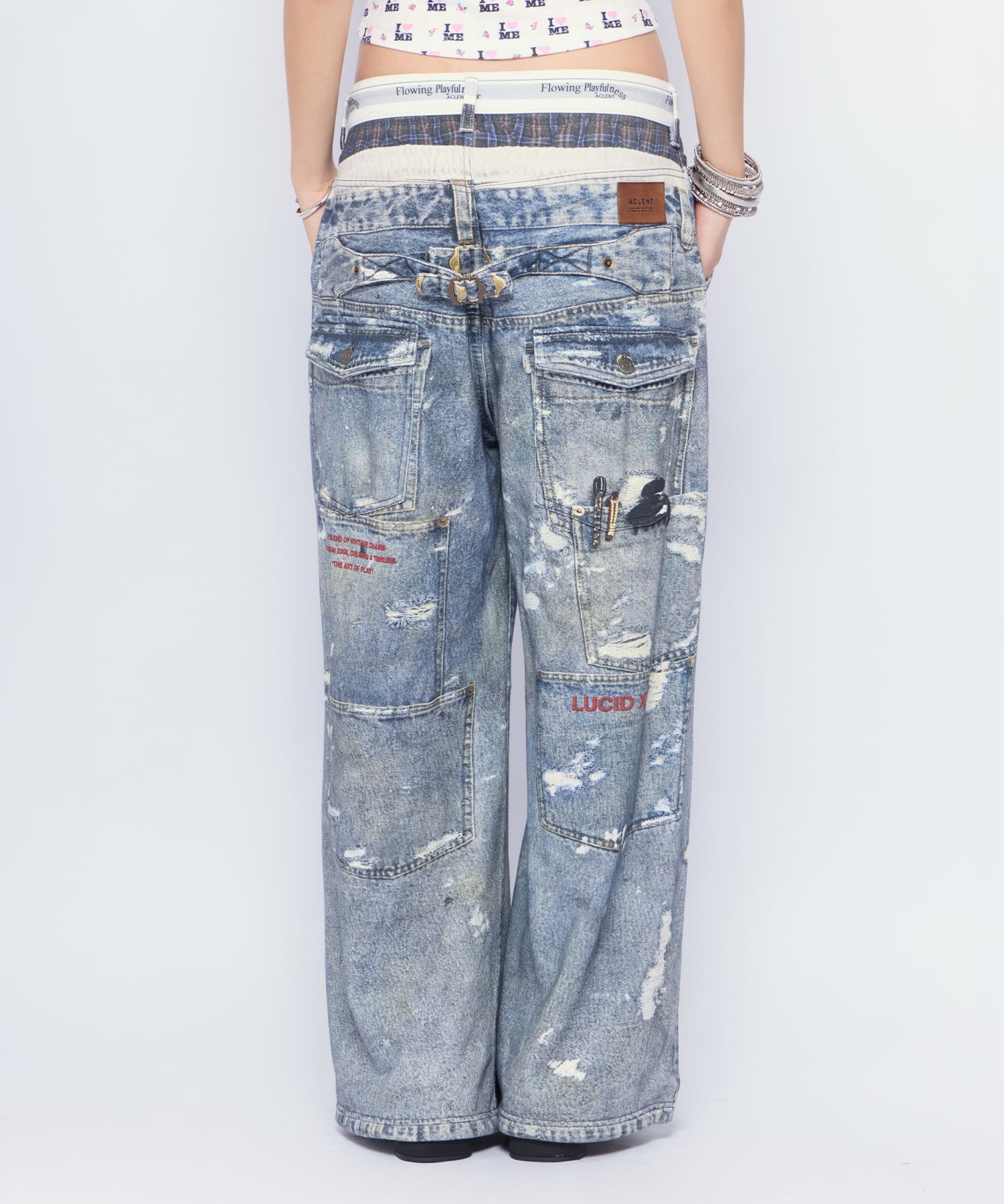 MODEL:170cm/COLOR:BLU/SIZE:F