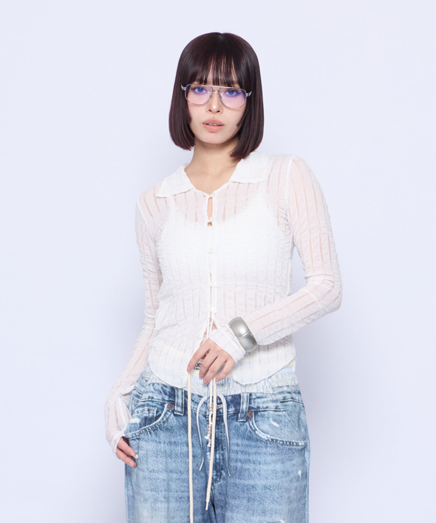 MODEL:165cm/COLOR:WHT/SIZE:F