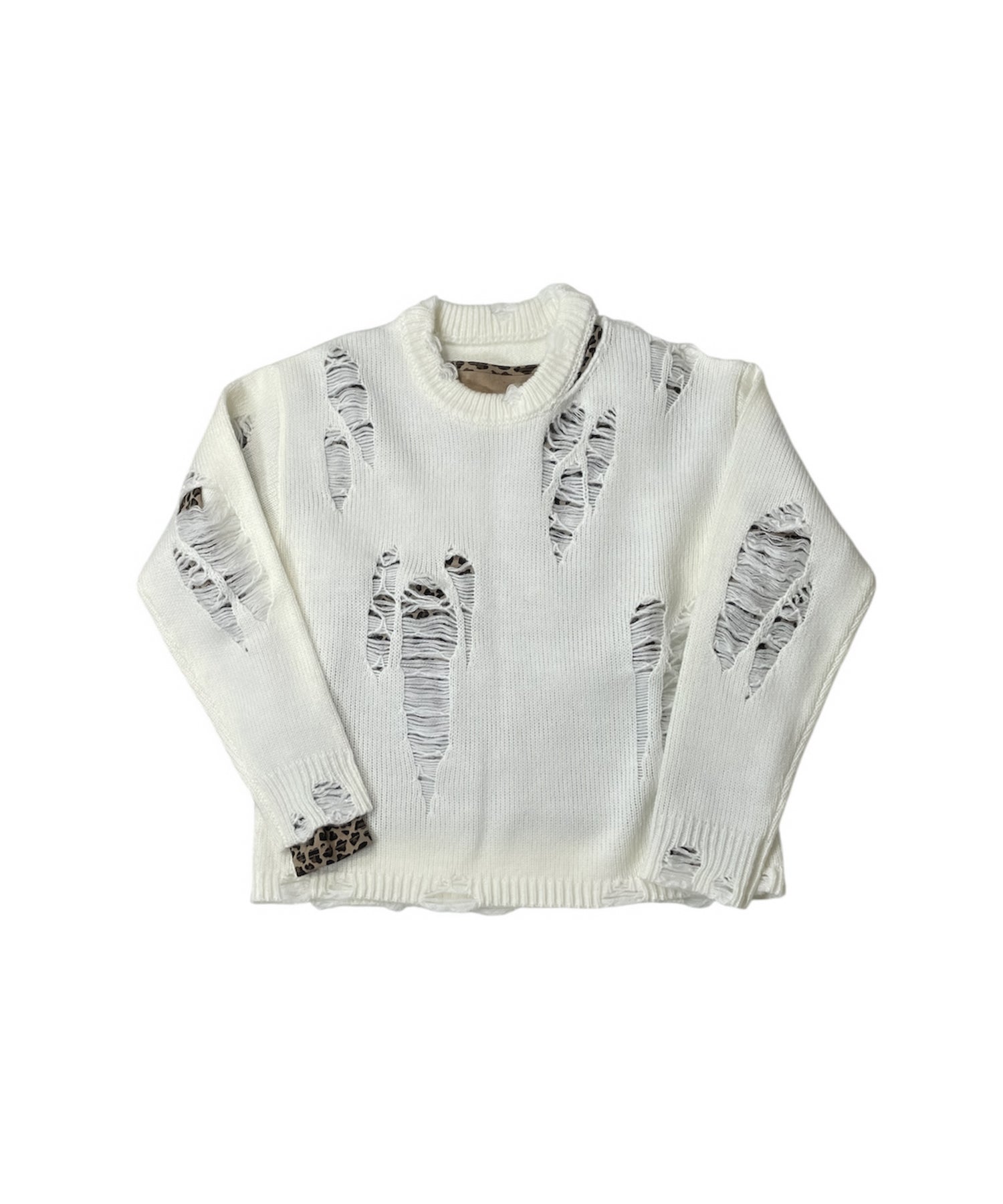 ハートクラッシュダメージニットトップス