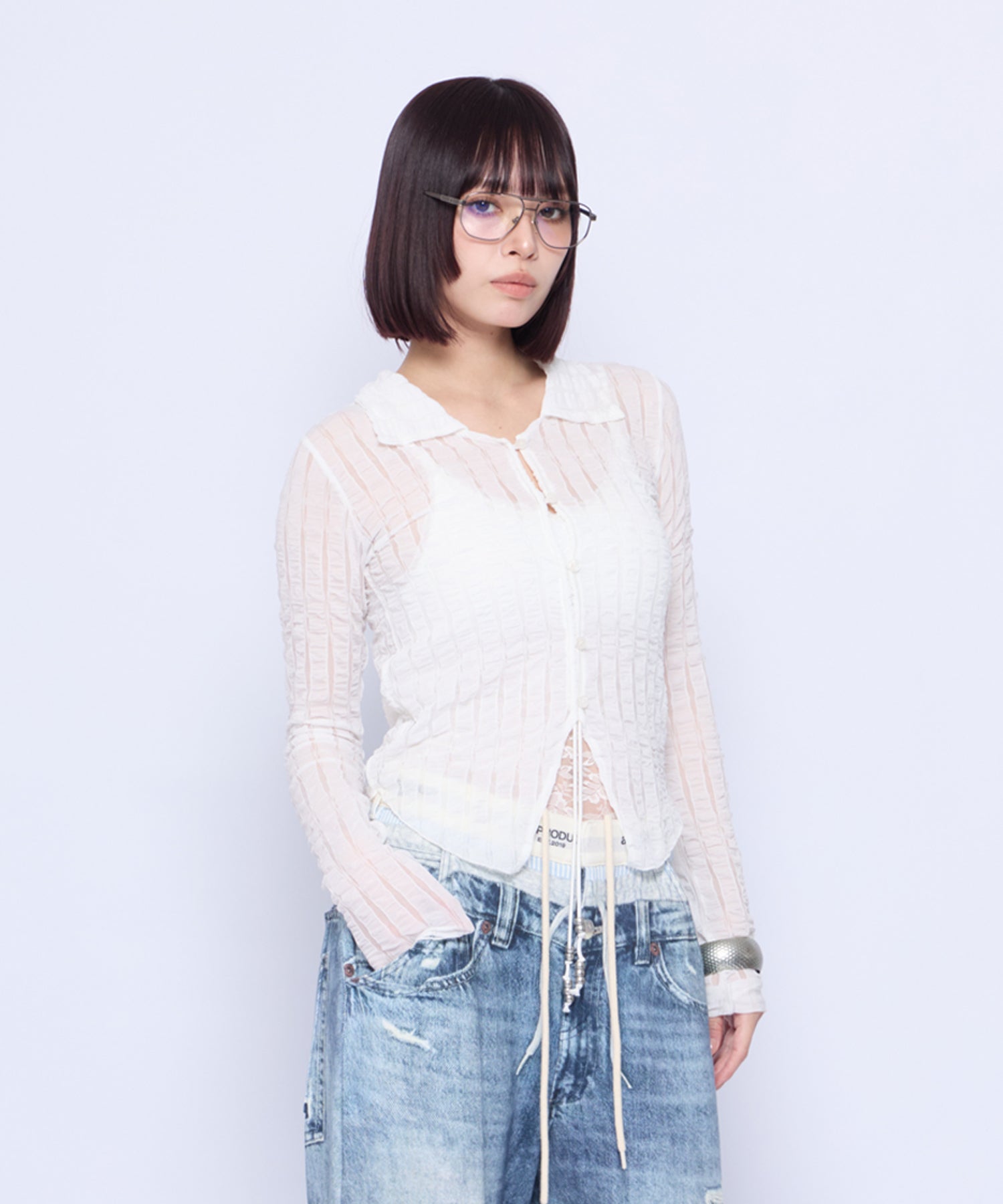 MODEL:165cm/COLOR:WHT/SIZE:F