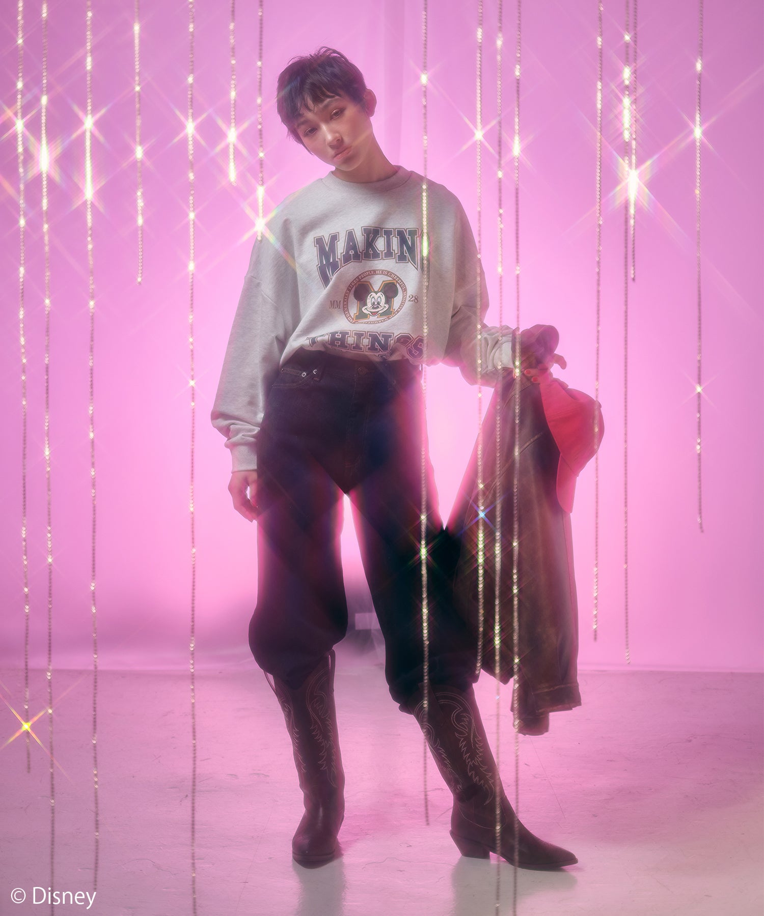 MODEL:166cm/COLOR:WHITE/SIZE:F