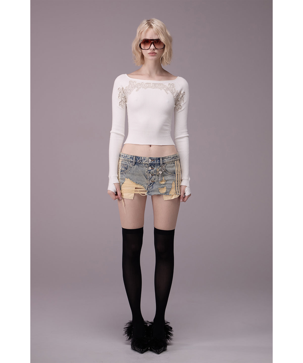 MODEL:176cm/COLOR:WHT/SIZE:F