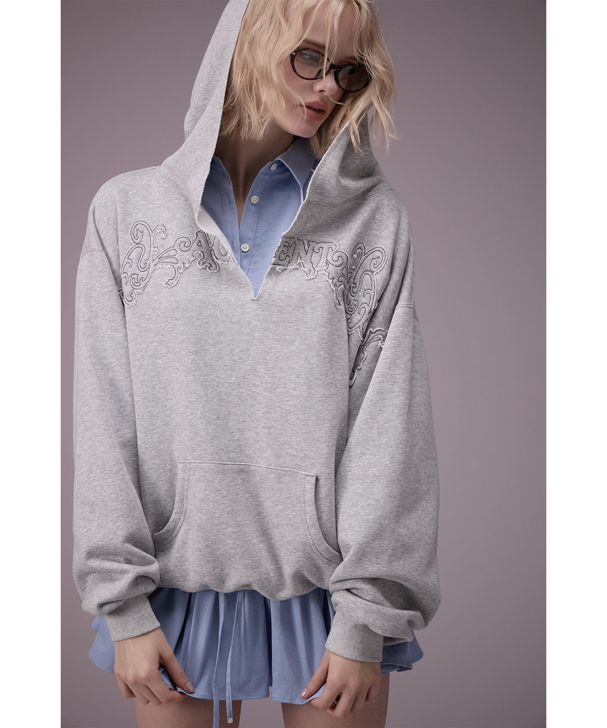 MODEL:176cm/COLOR:GRY/SIZE:F