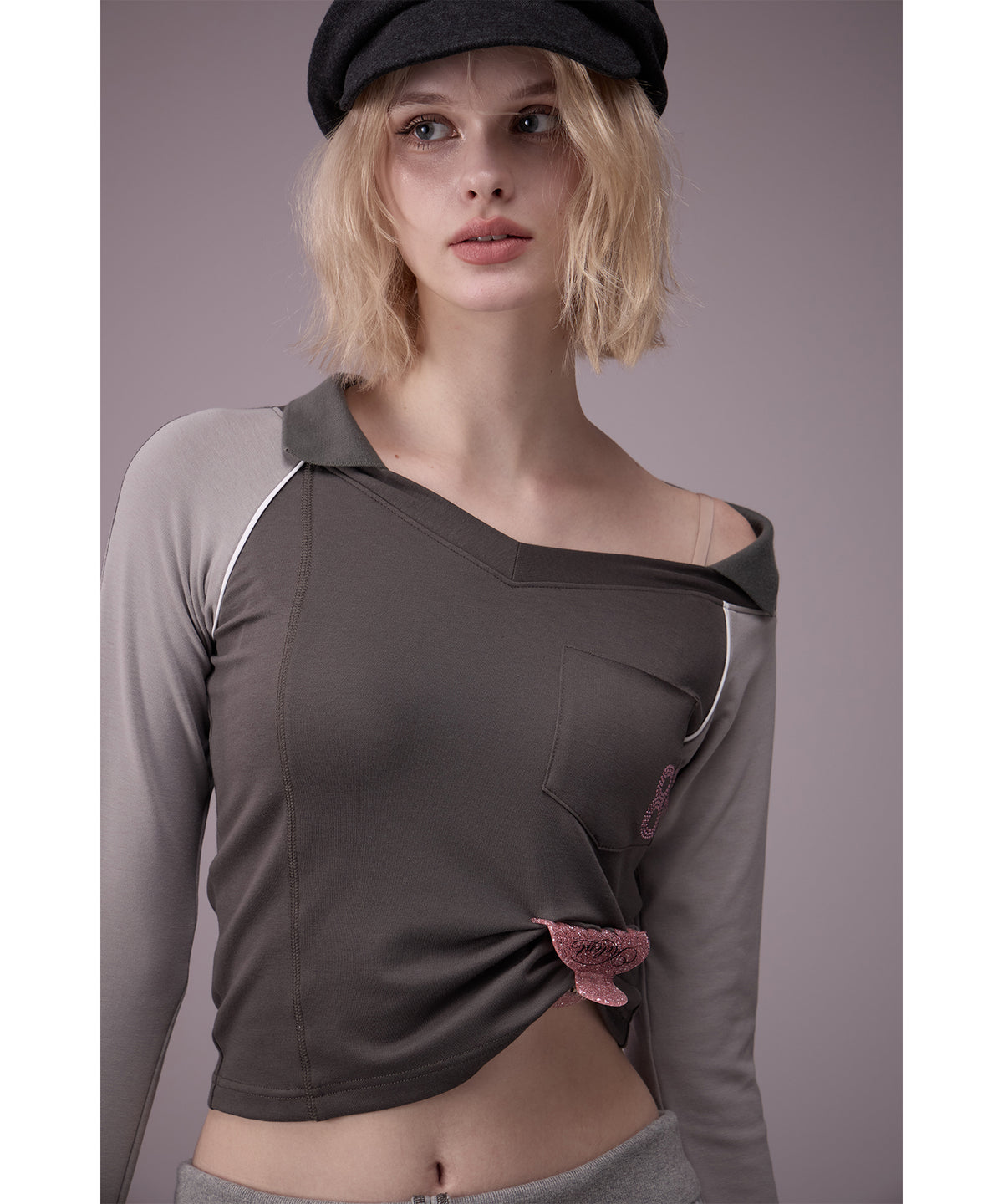 MODEL:176cm/COLOR:GRY/SIZE:F
