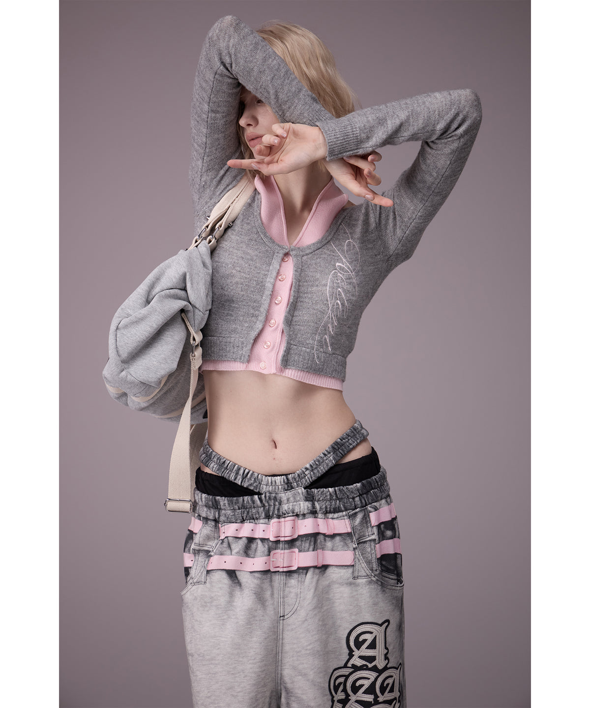 MODEL:176cm/COLOR:GRY/SIZE:F
