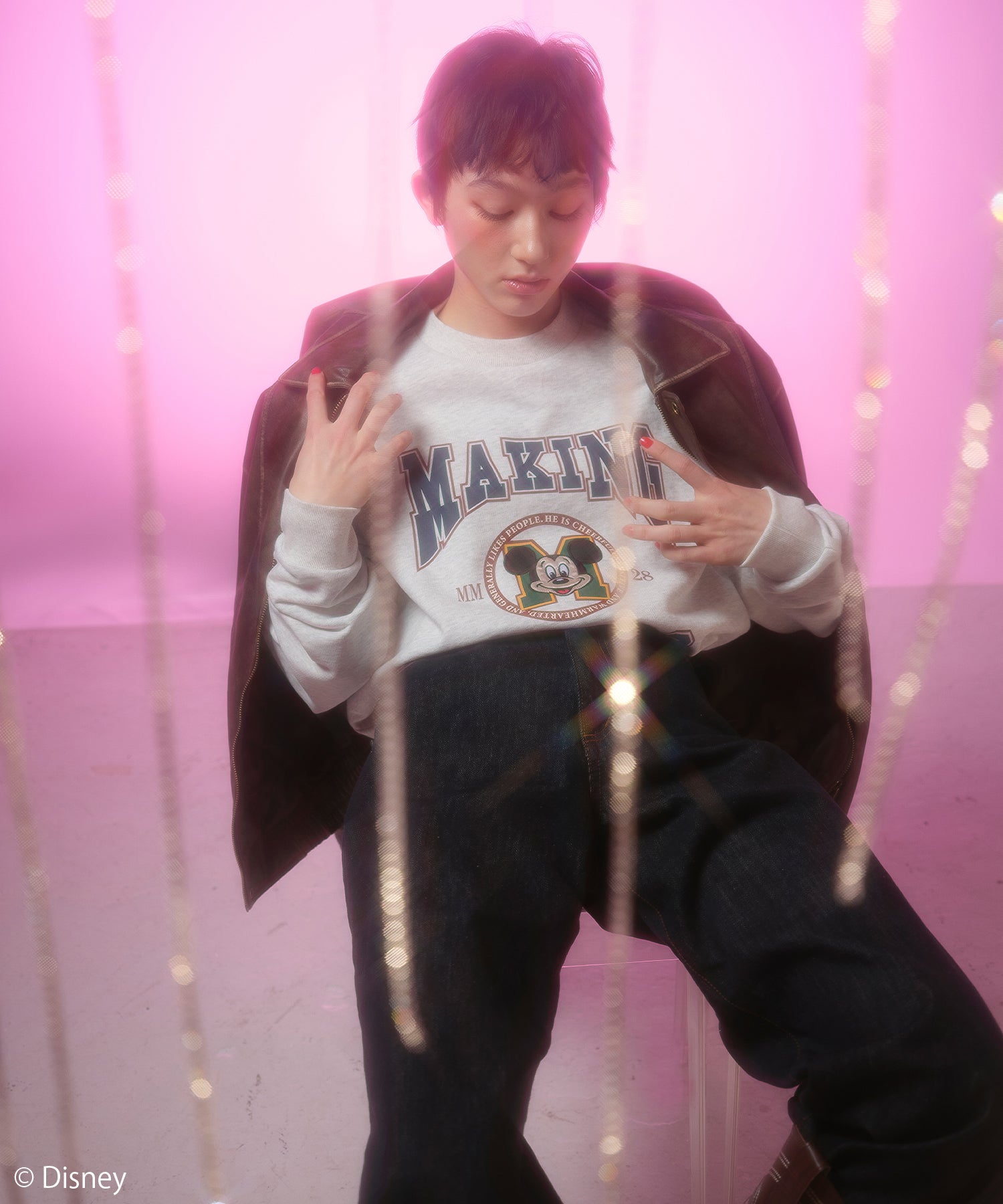 MODEL:166cm/COLOR:WHITE/SIZE:F