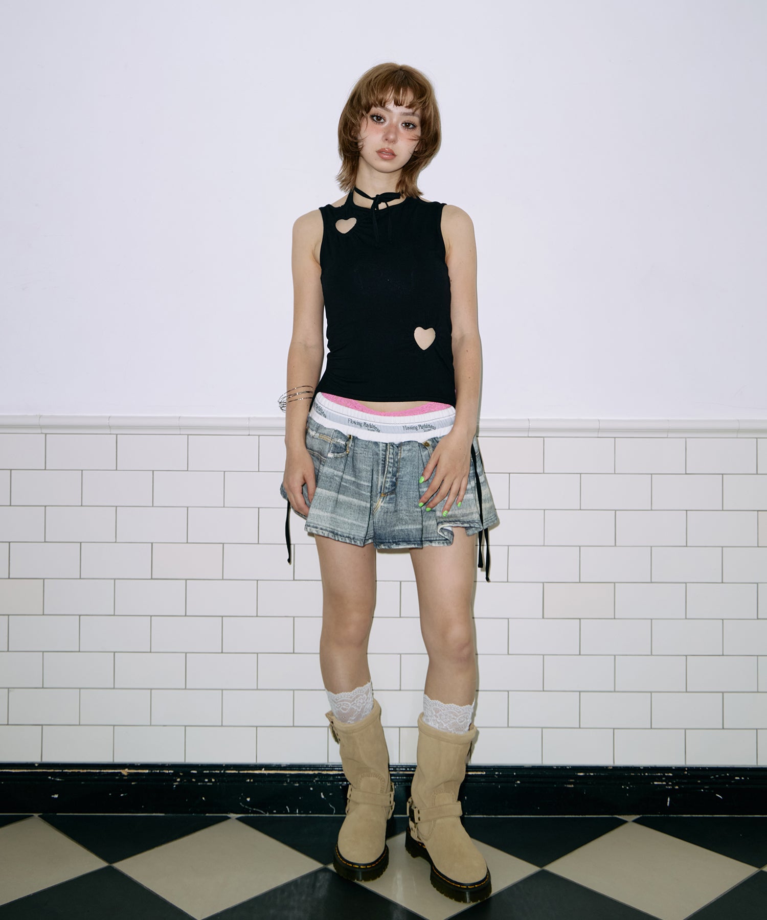 Printed Sweatskirt – Denim