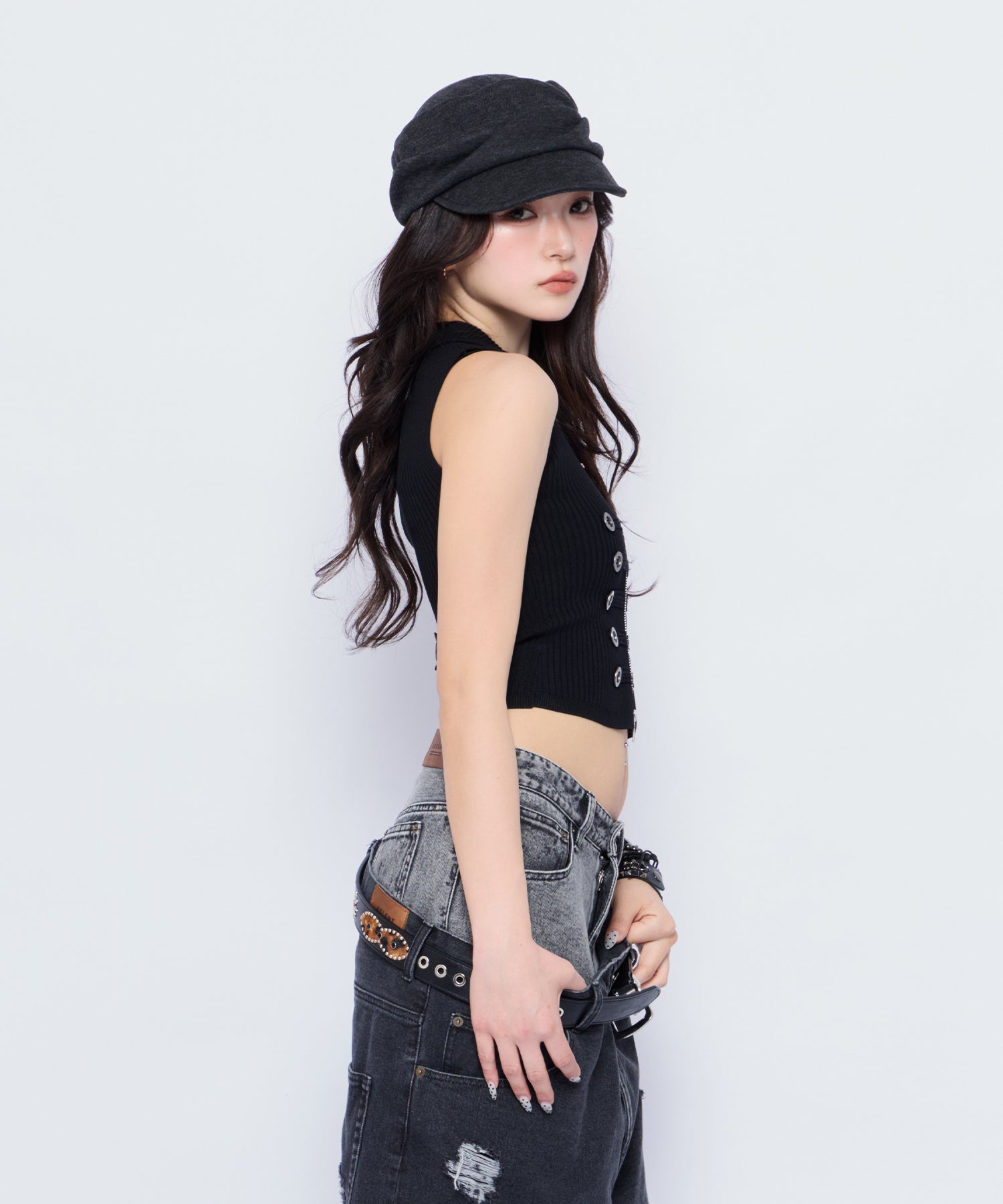 MODEL:170cm/COLOR:BLK/SIZE:F