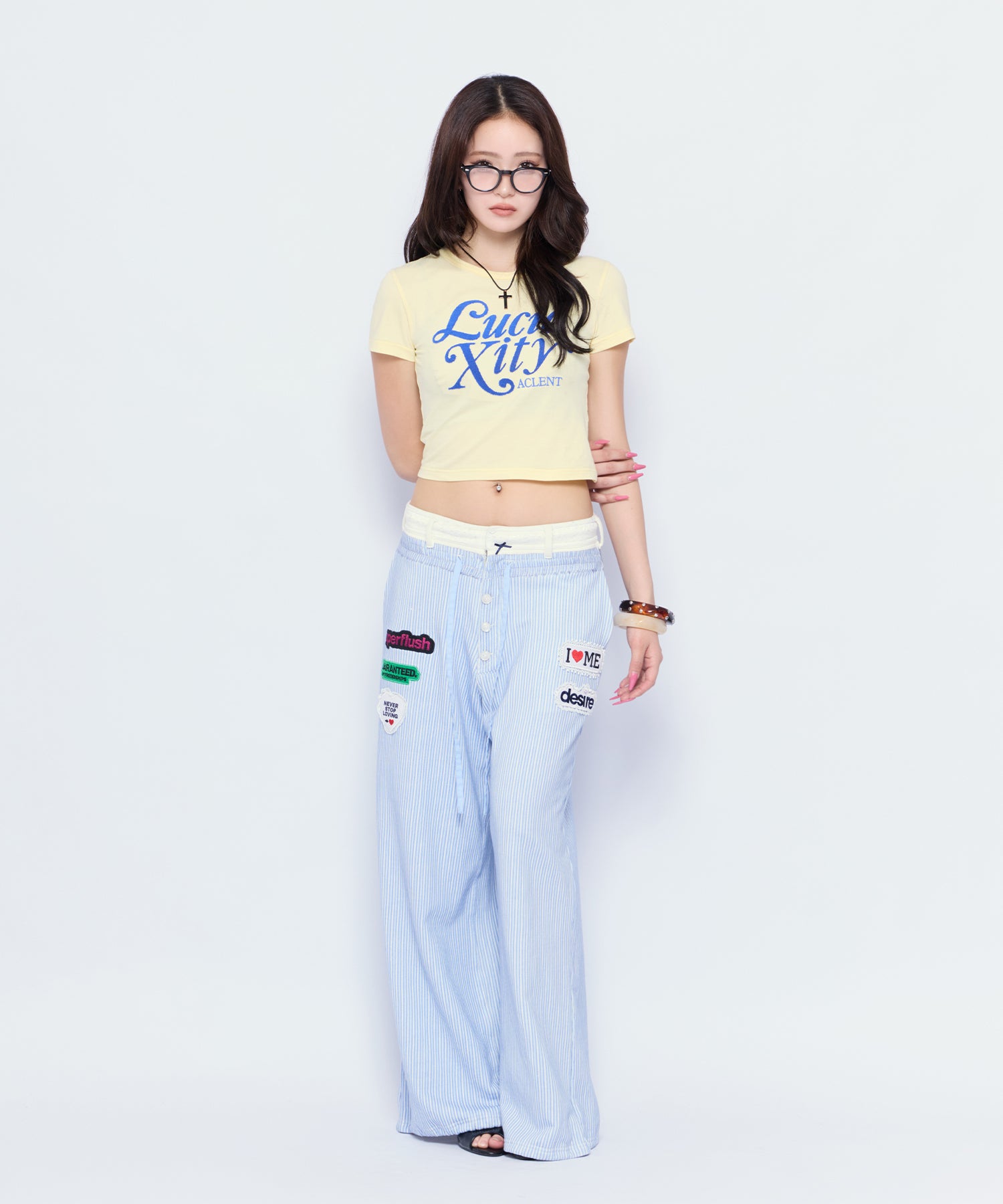 MODEL:170cm/COLOR:YEL/SIZE:F