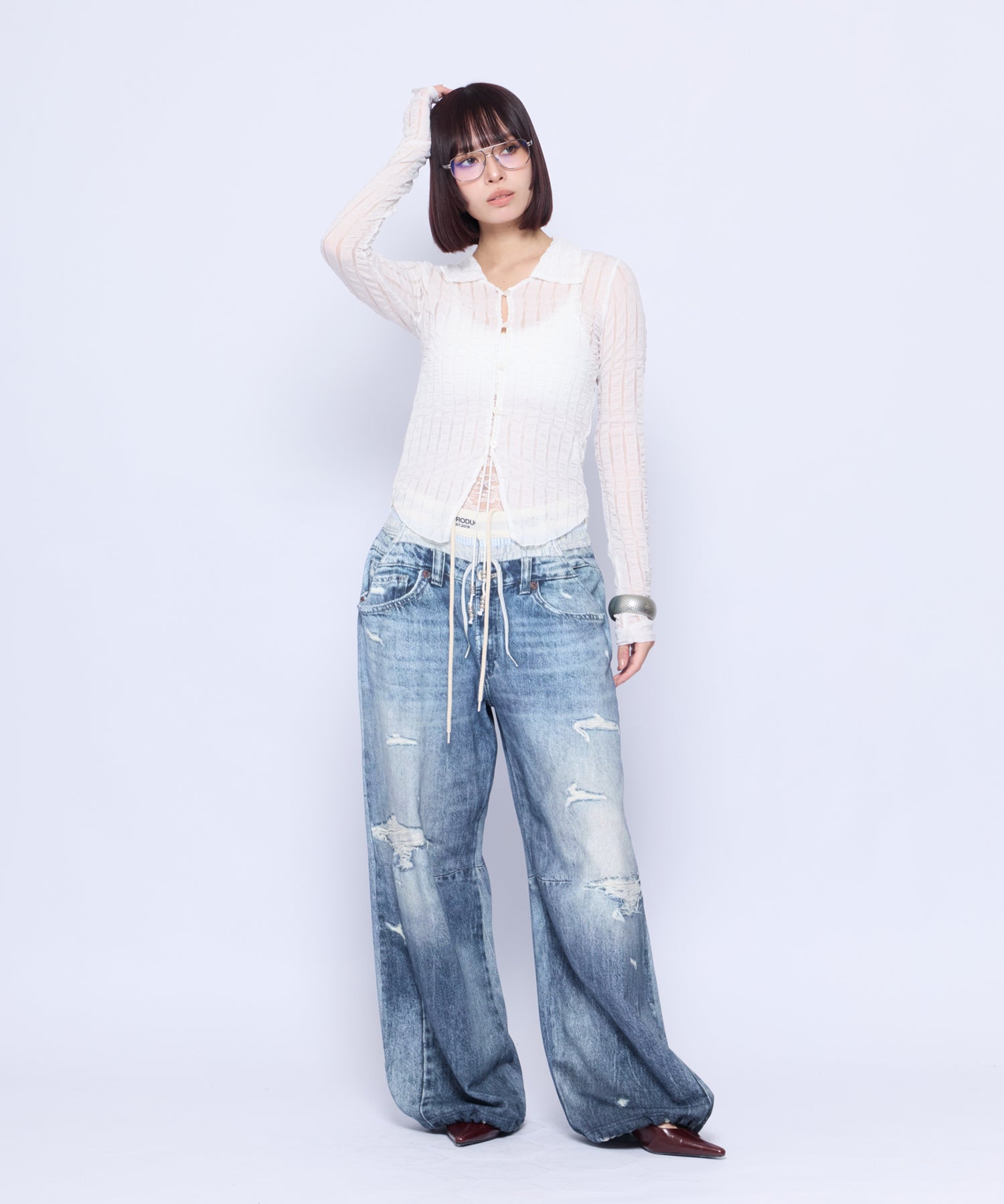 MODEL:165cm/COLOR:WHT/SIZE:F