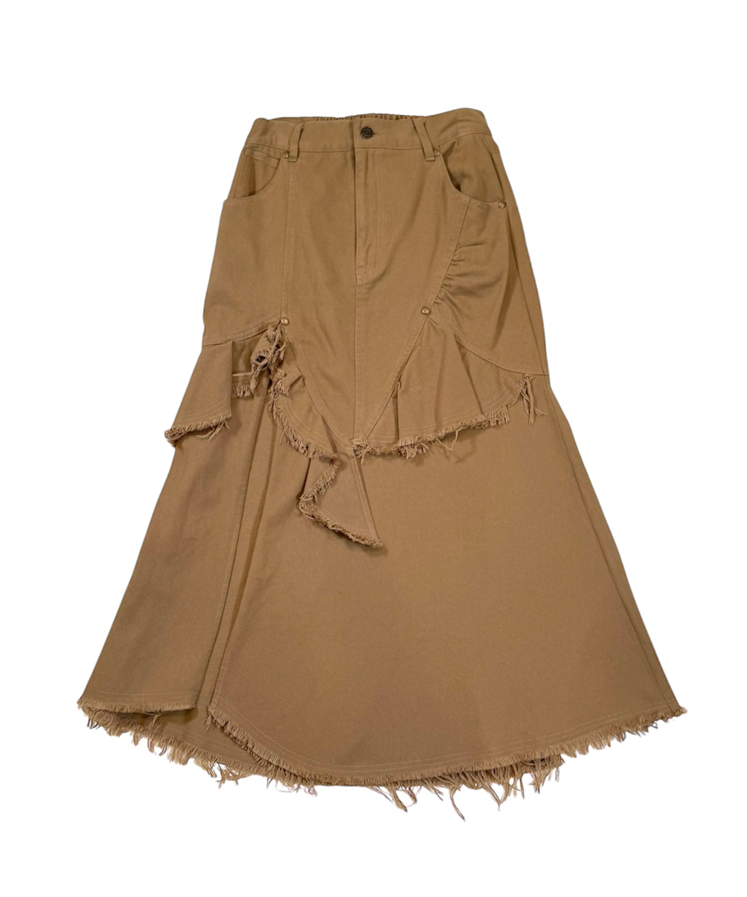 コットンランダムティアードスカート