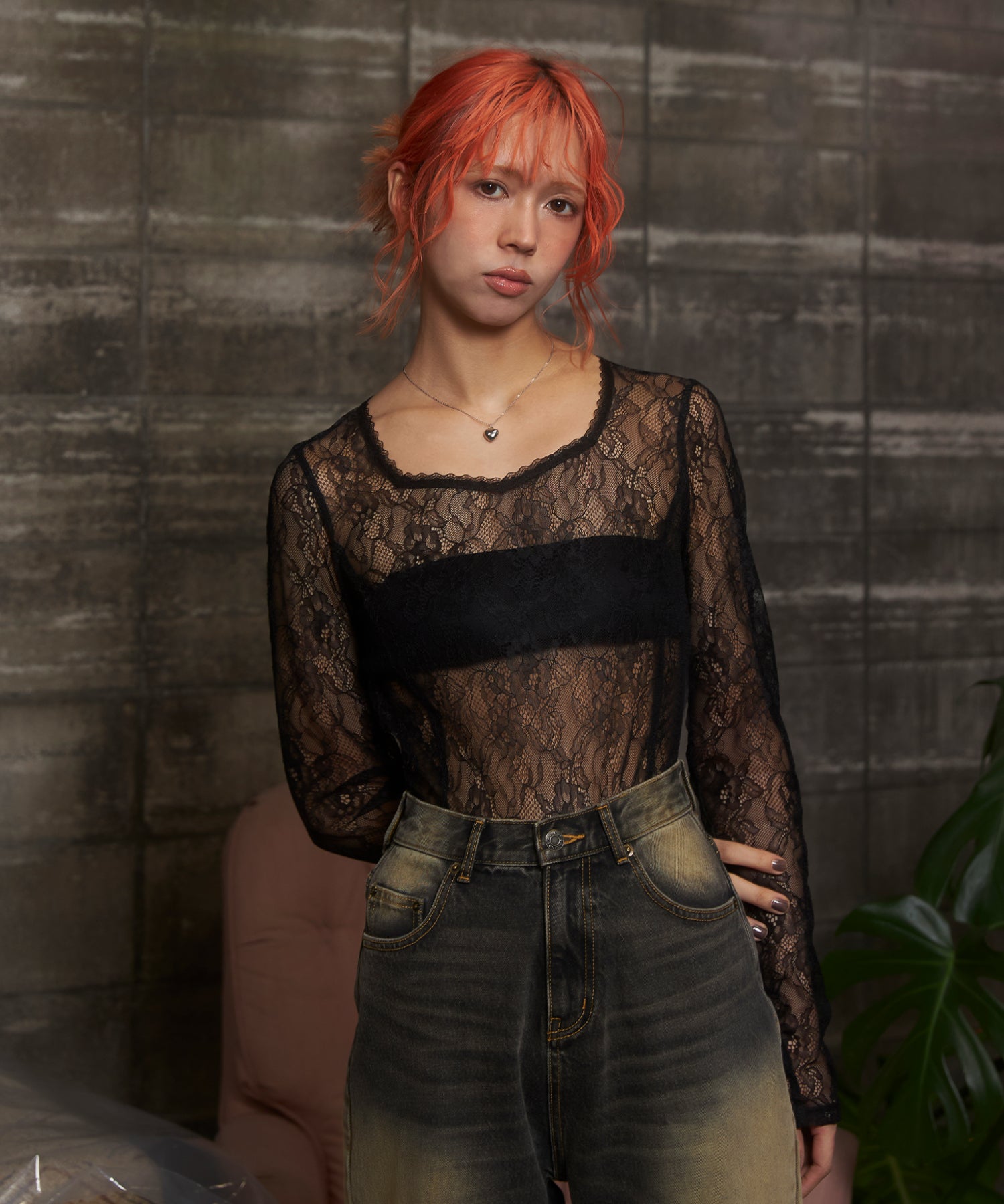 Flower lace bodysuit｜ACLENT（アクレント）