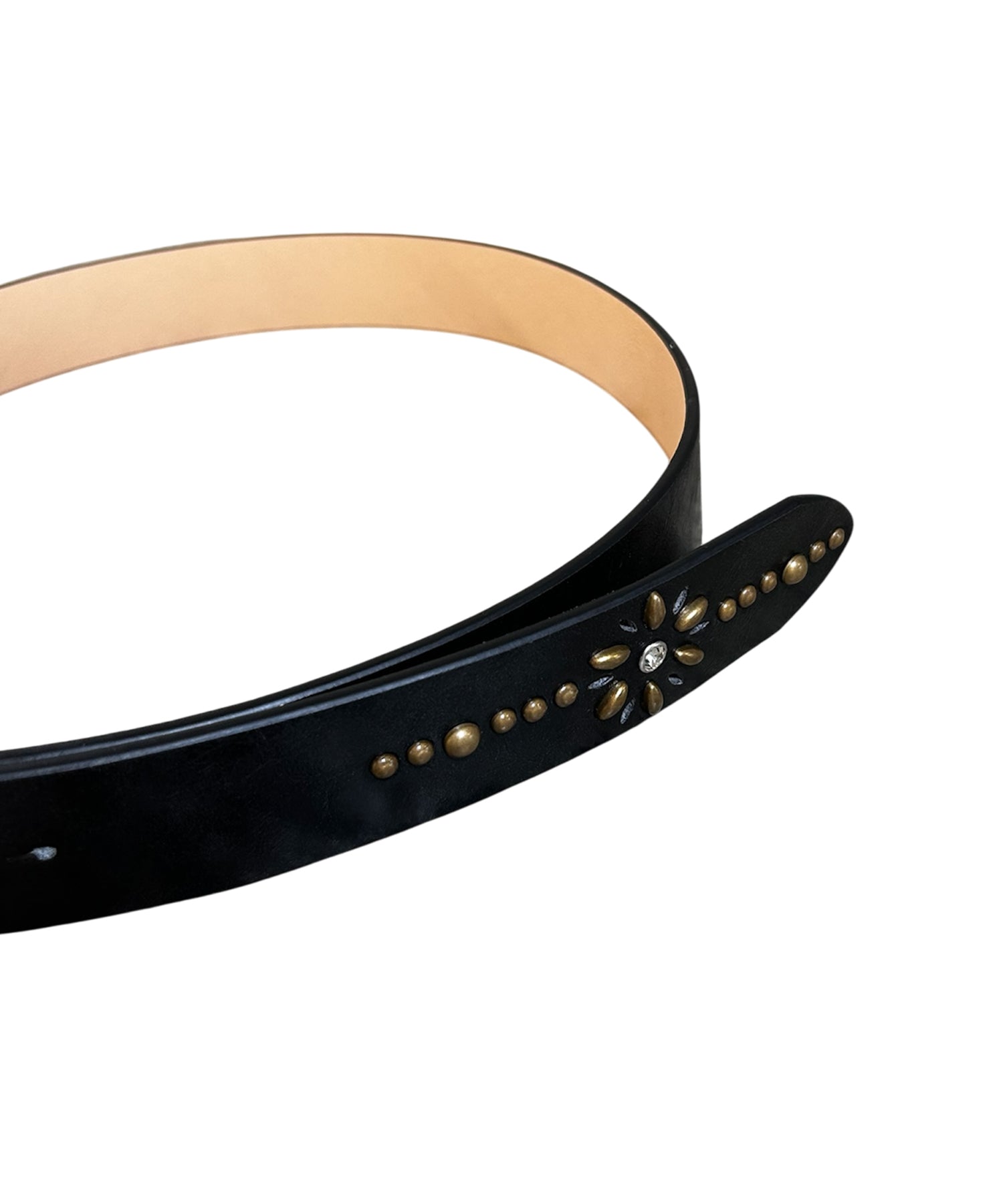 フラワースタッズレザーベルト