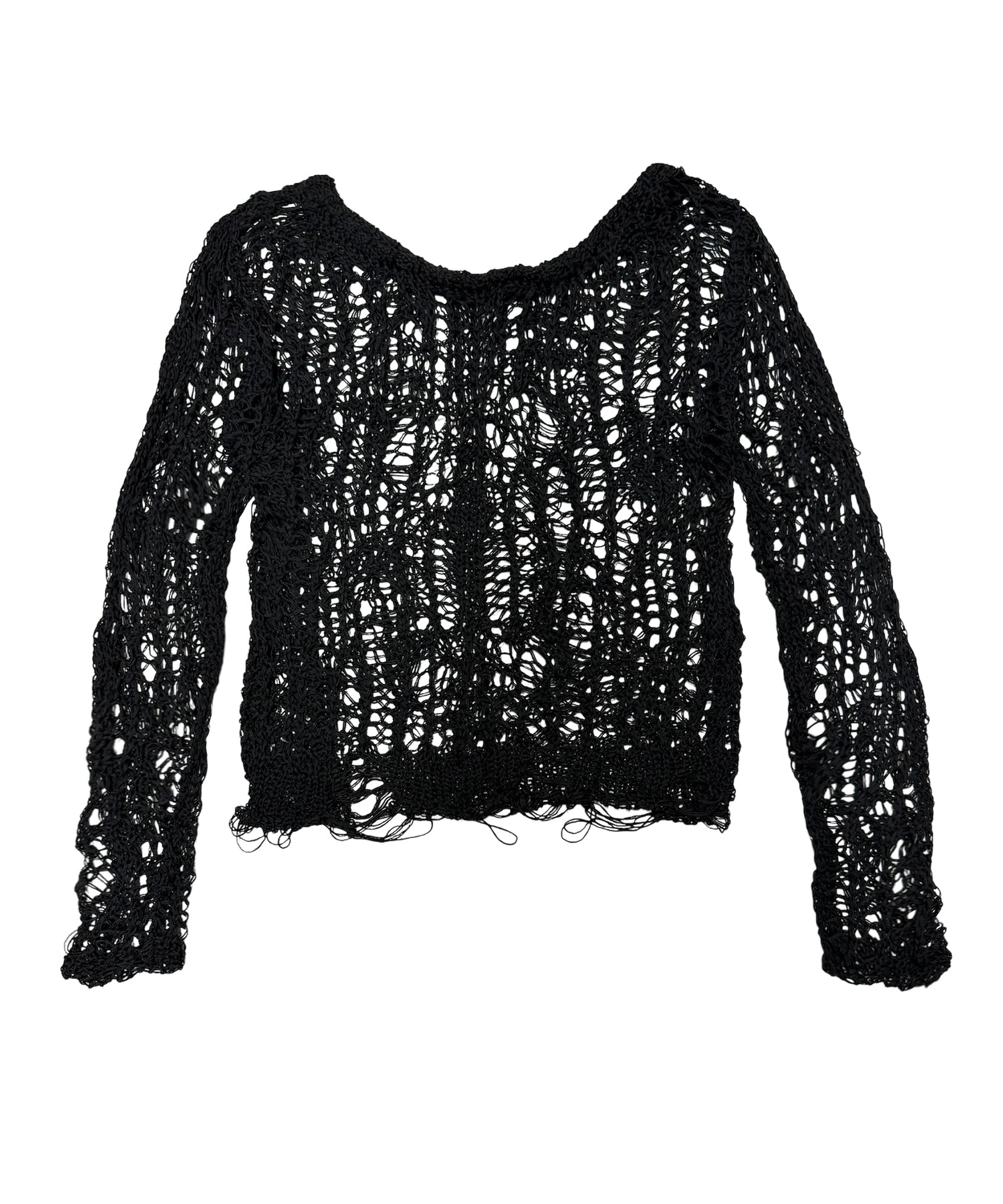 クロシェダメージルーズニット