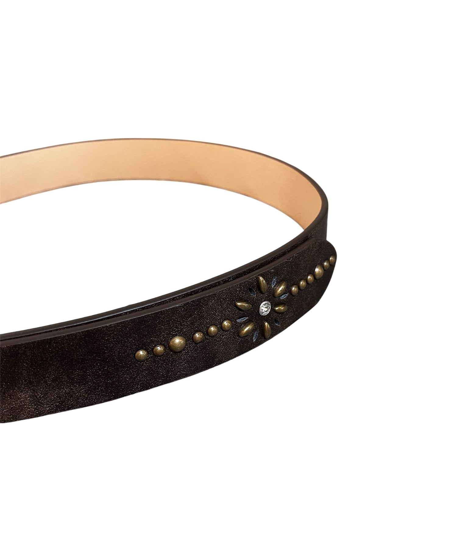 フラワースタッズレザーベルト