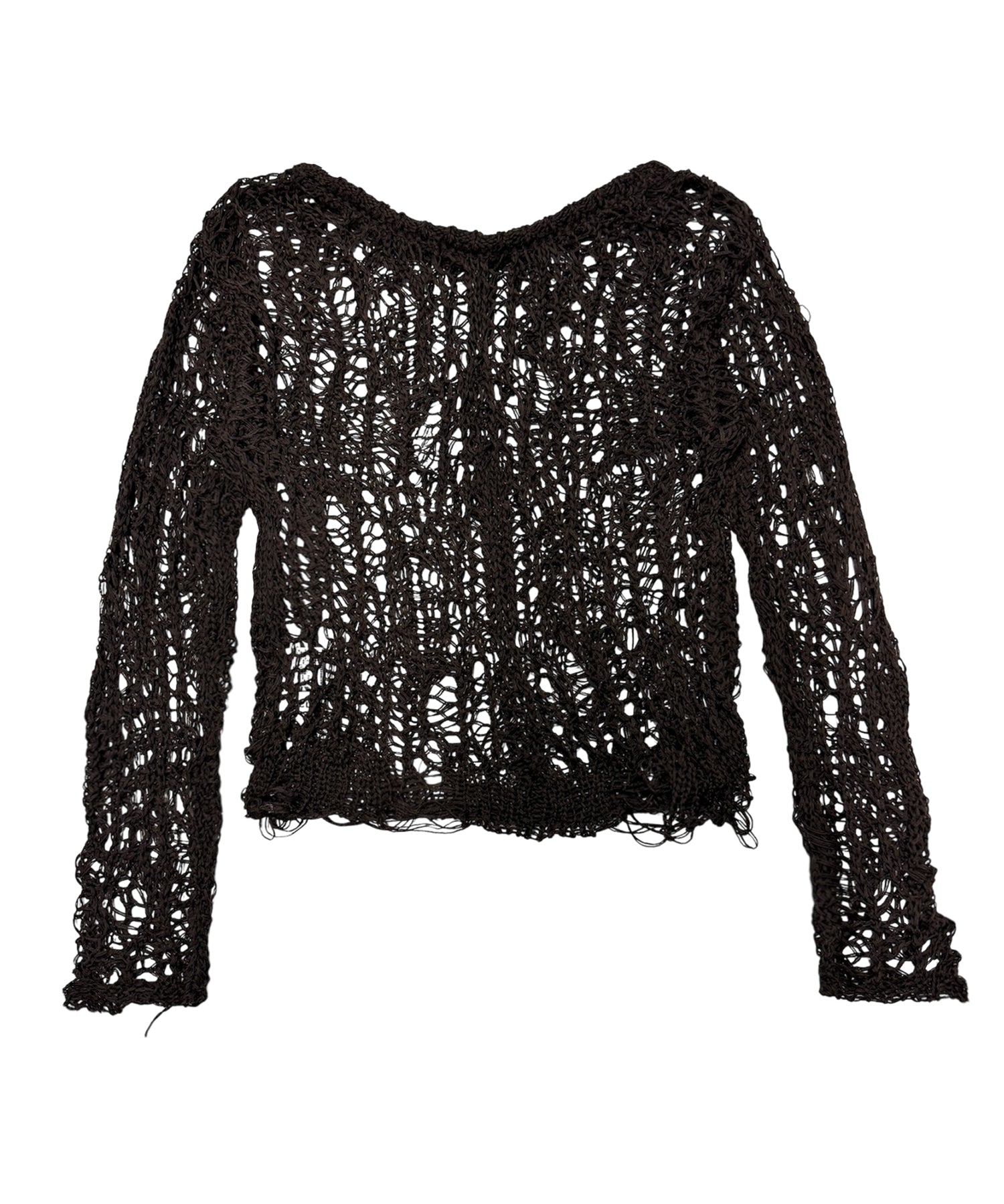 クロシェダメージルーズニット