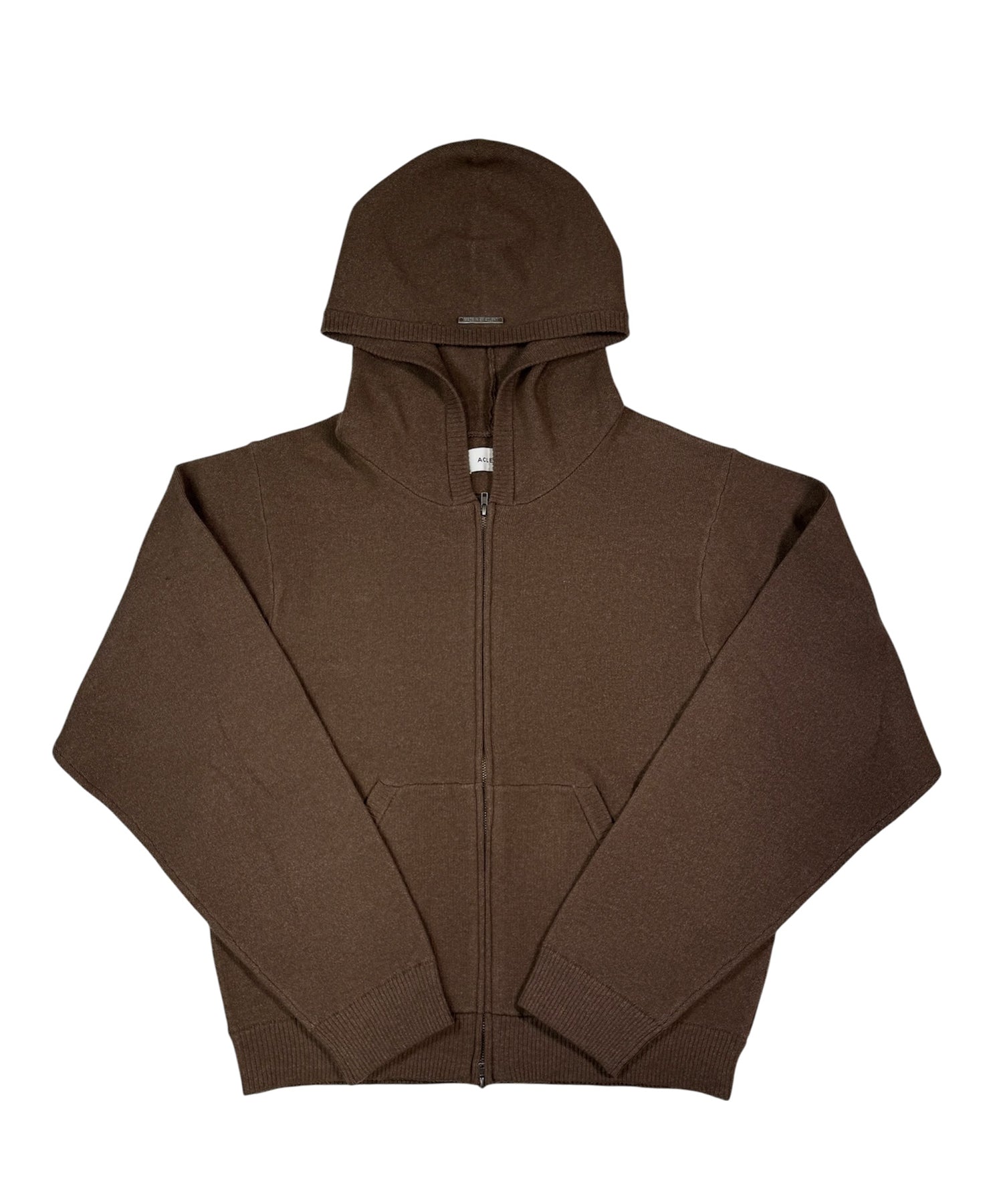 スウェットライクジップニットフーディー