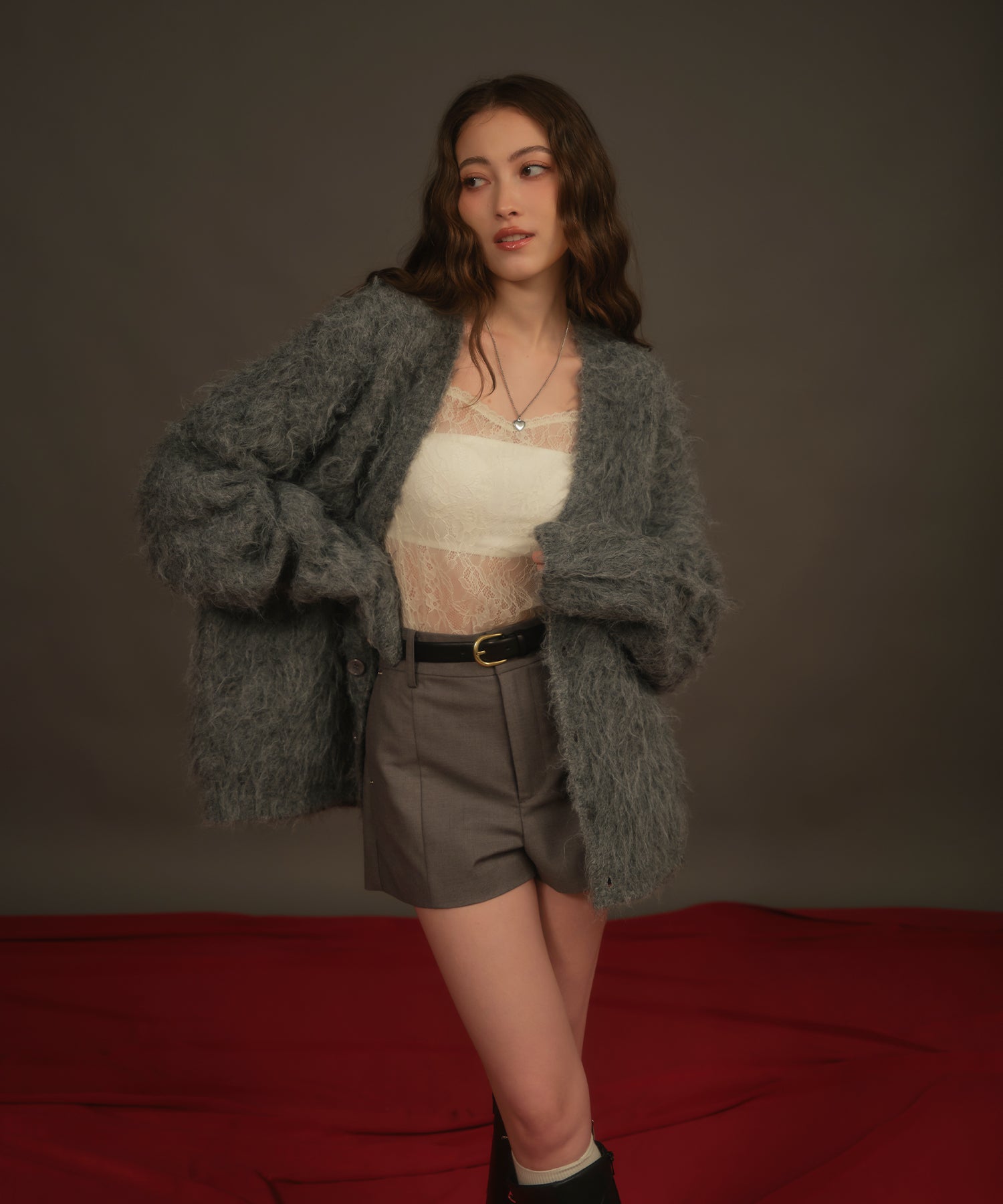 MODEL:163cm/COLOR:GRAY/SIZE:F