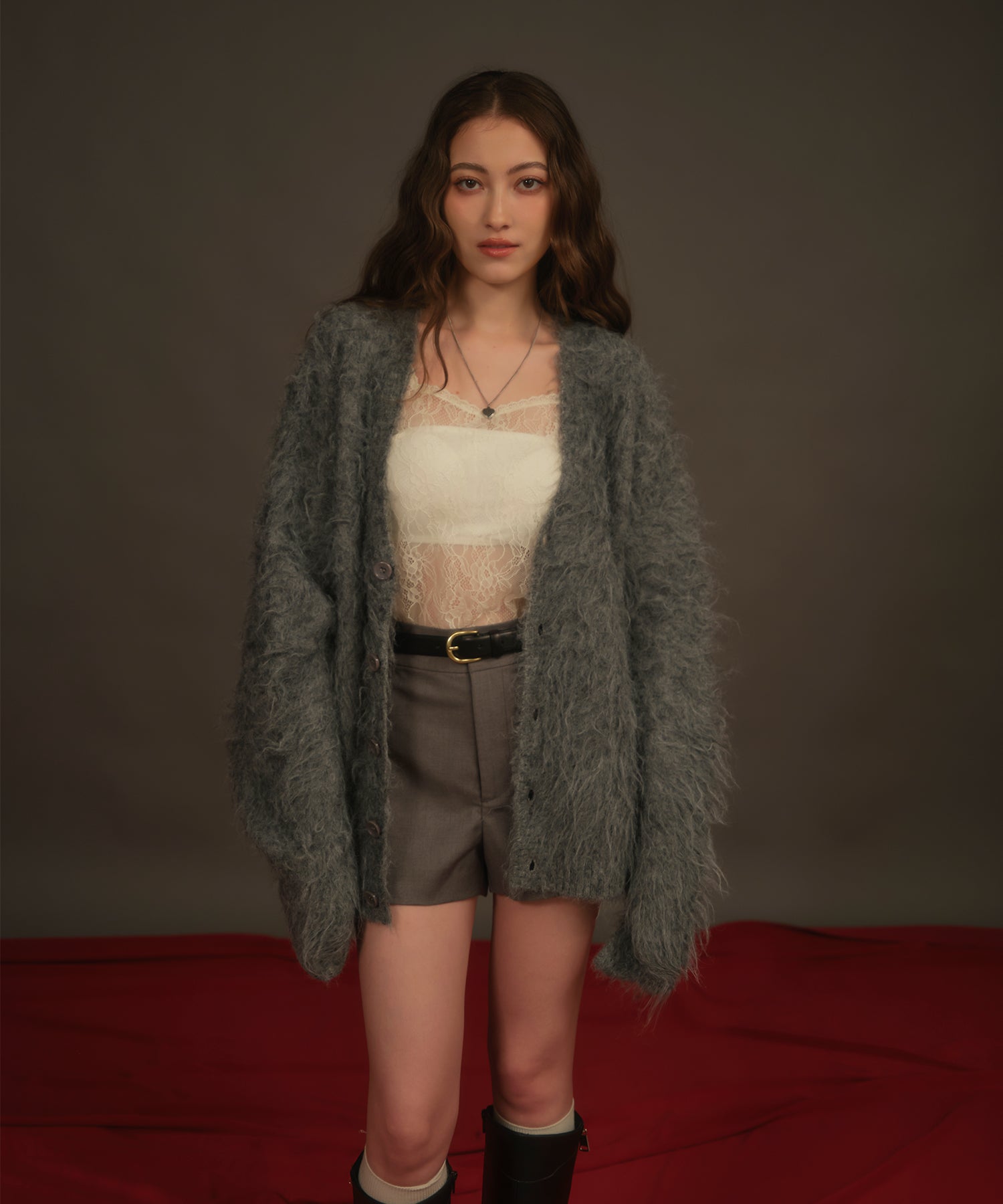 MODEL:163cm/COLOR:GRAY/SIZE:F