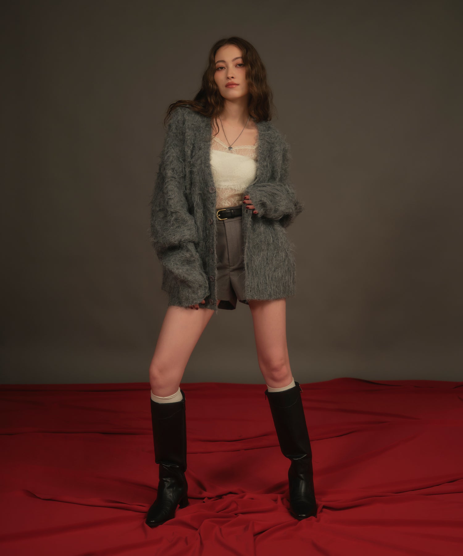 MODEL:163cm/COLOR:GRAY/SIZE:F