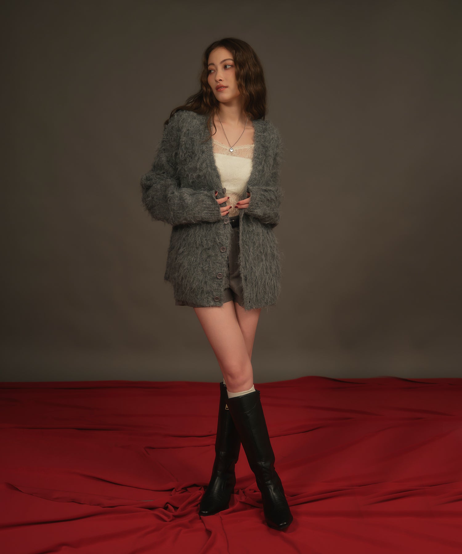 MODEL:163cm/COLOR:GRAY/SIZE:F