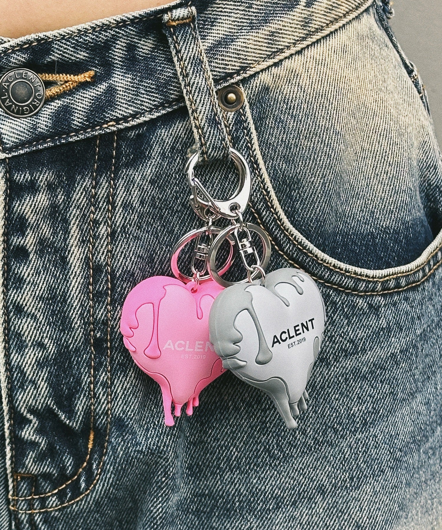 ドリップハートラバーキーホルダー