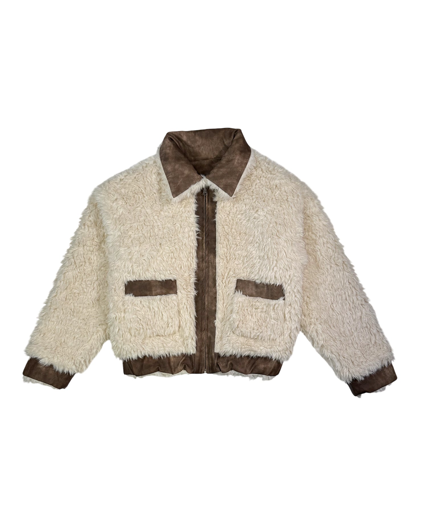 リバーシブルボアブルゾン