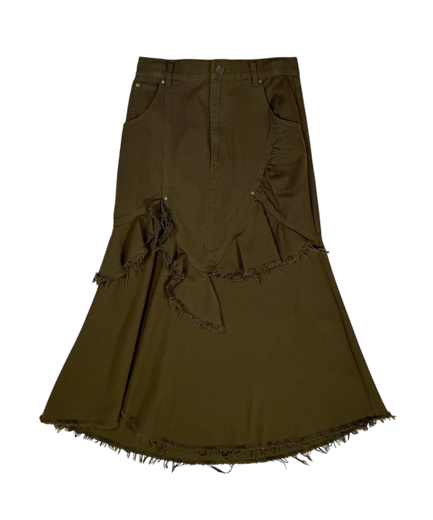 コットンランダムティアードスカート