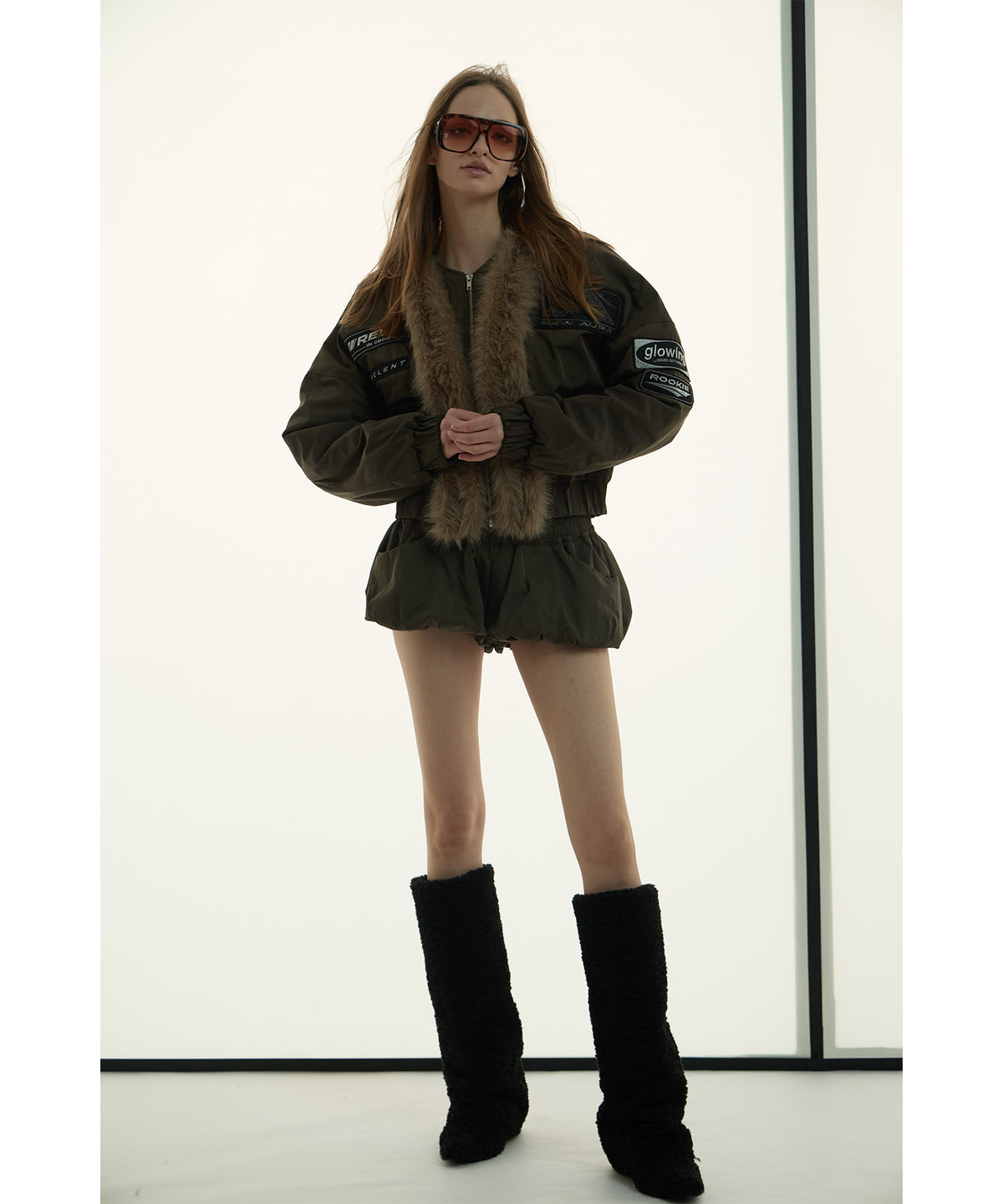 MODEL:173cm/COLOR:BRN/SIZE:F