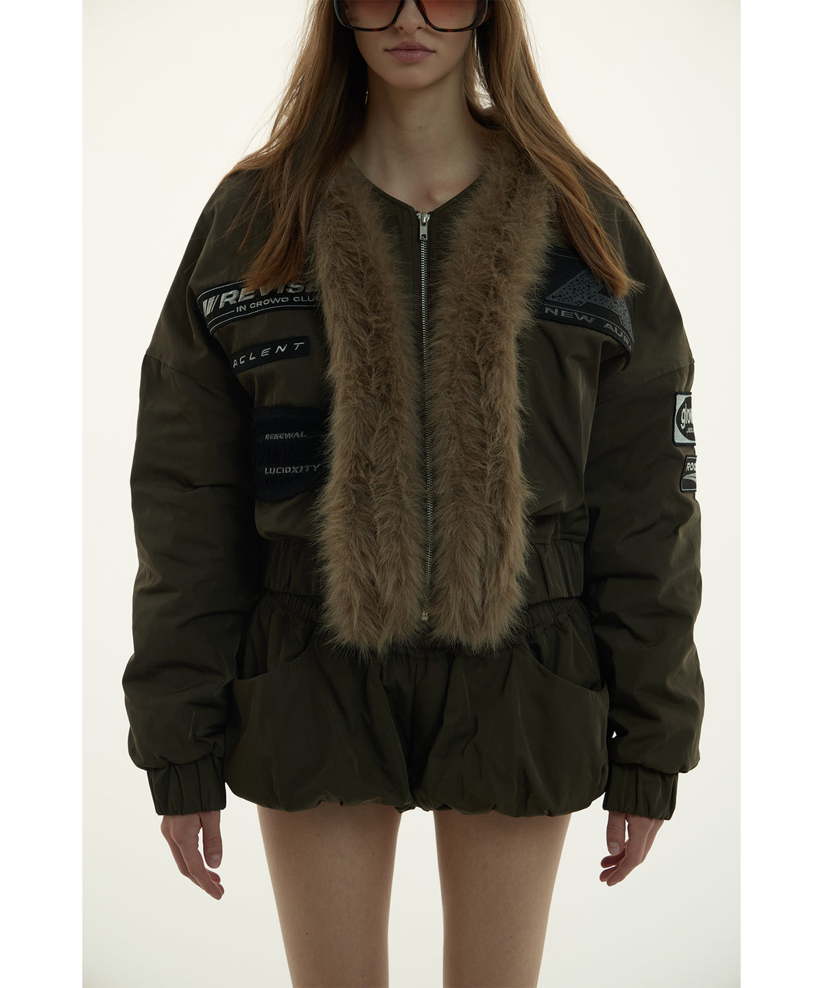 MODEL:173cm/COLOR:BRN/SIZE:F