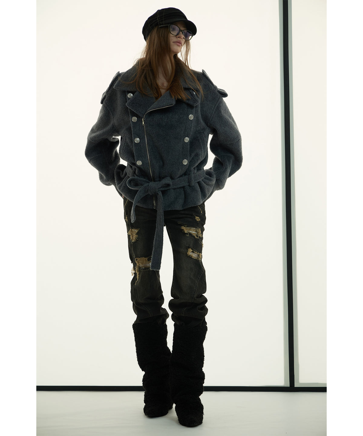 MODEL:173cm/COLOR:D/GRY/SIZE:F