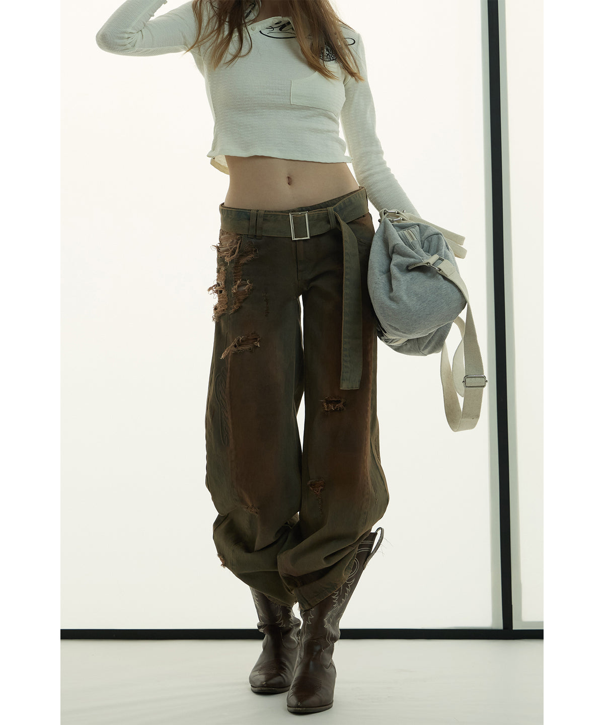 MODEL:173cm/COLOR:KHA/SIZE:M