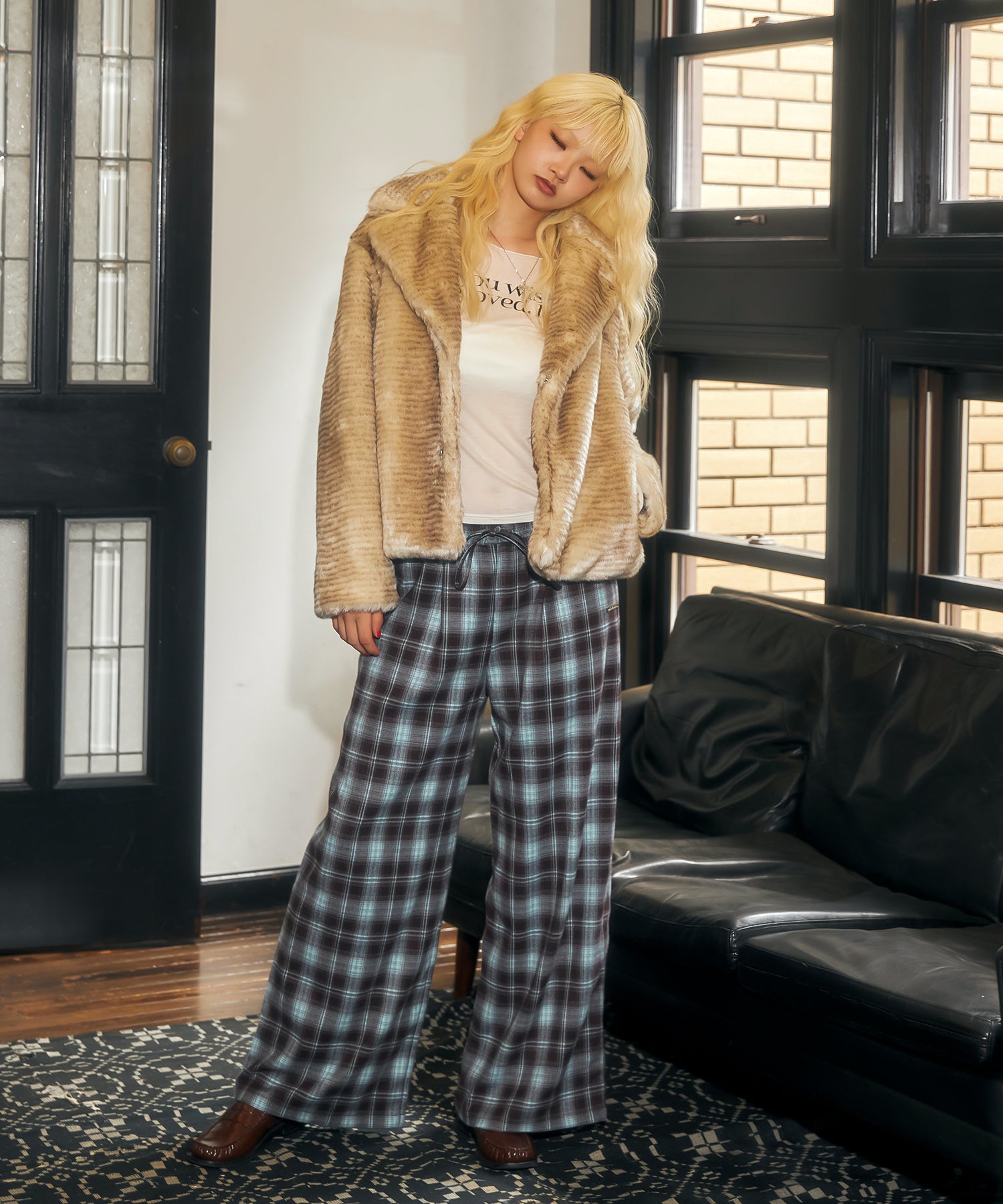 MODEL:174cm/COLOR:BROWN/SIZE:F