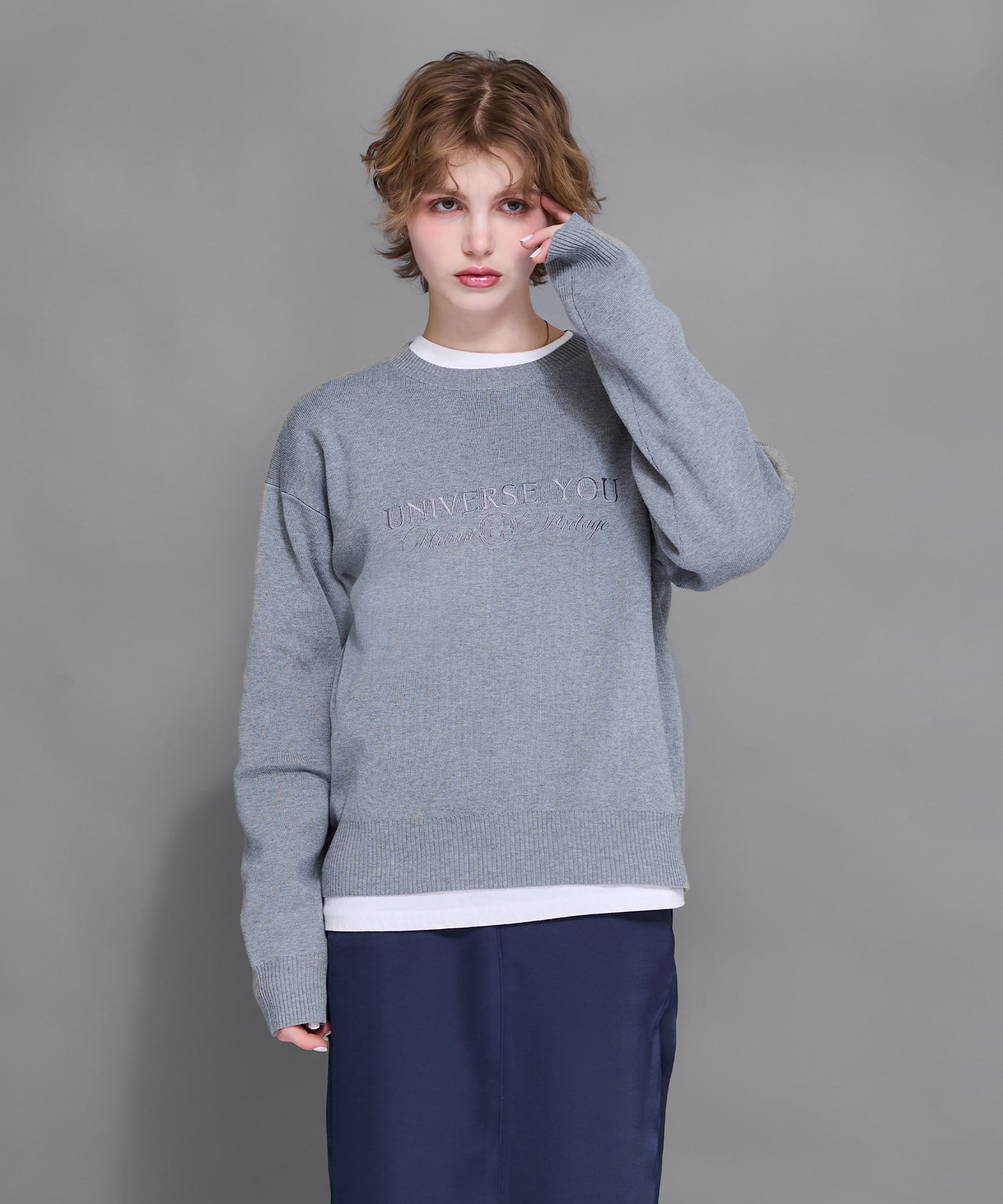 MODEL:170cm/COLOR:GRAY/SIZE:F